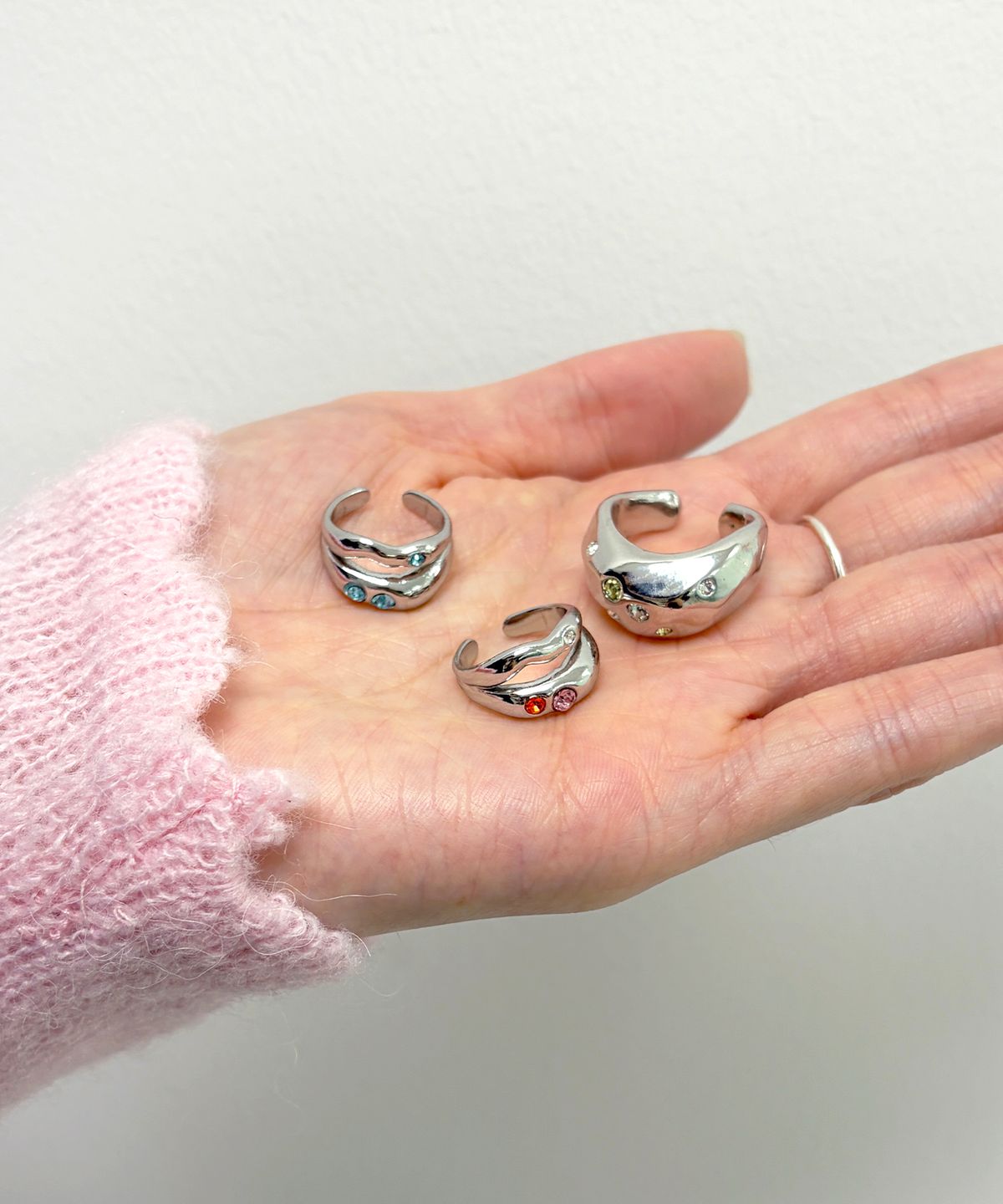 시눈(SINOON) Cubic Toe Ring (Blue)