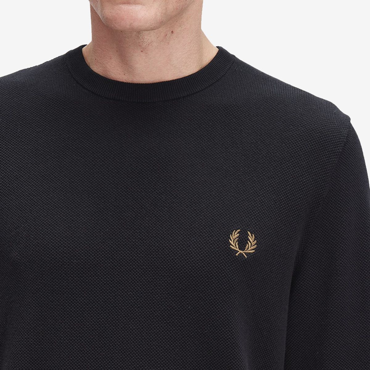 프레드페리(FRED PERRY) [Sharp] 피케 스티치 니트 - 블랙 AFPM2531309-102