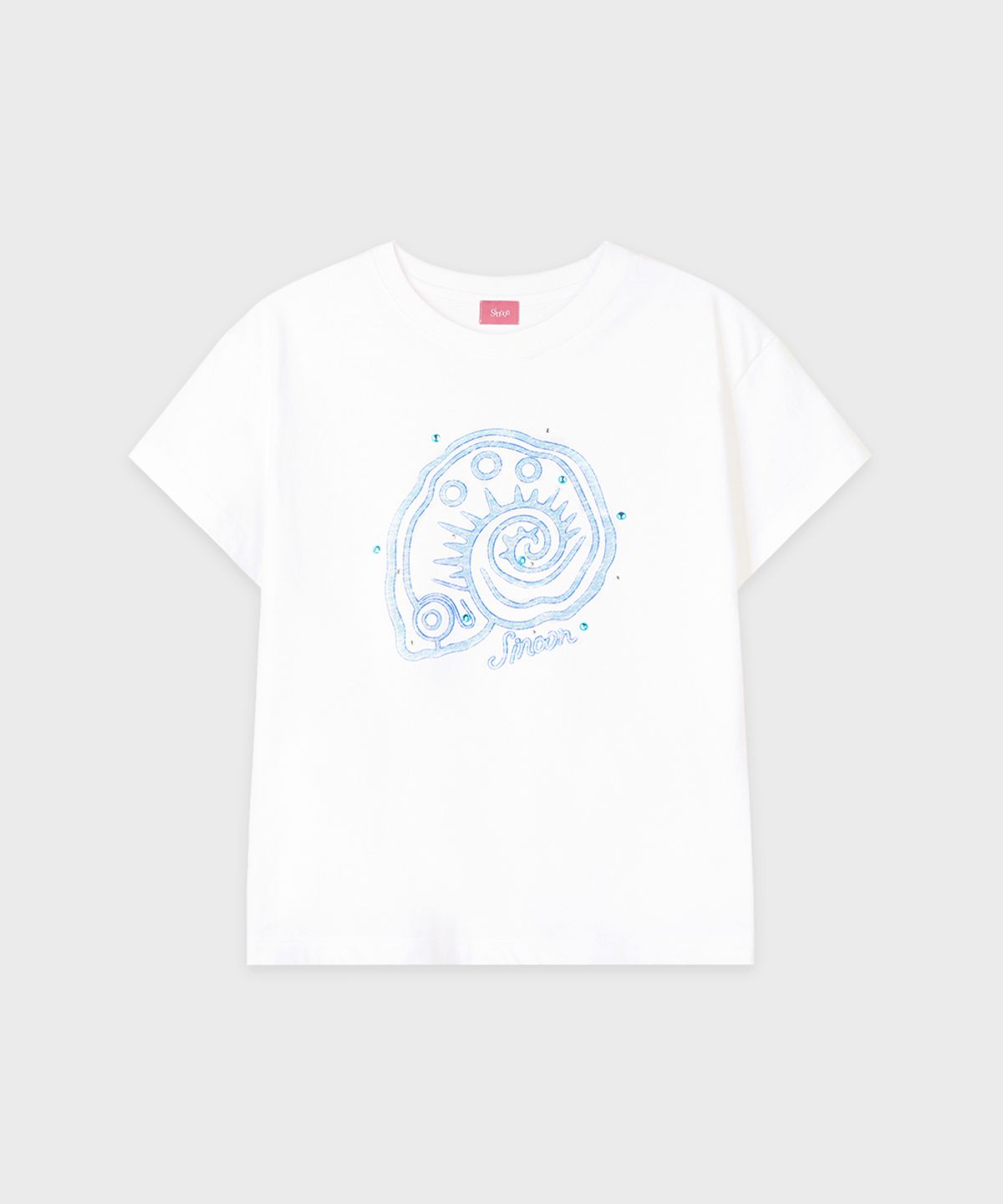 시눈(SINOON) Spiral Hotfix T-shirt (White)