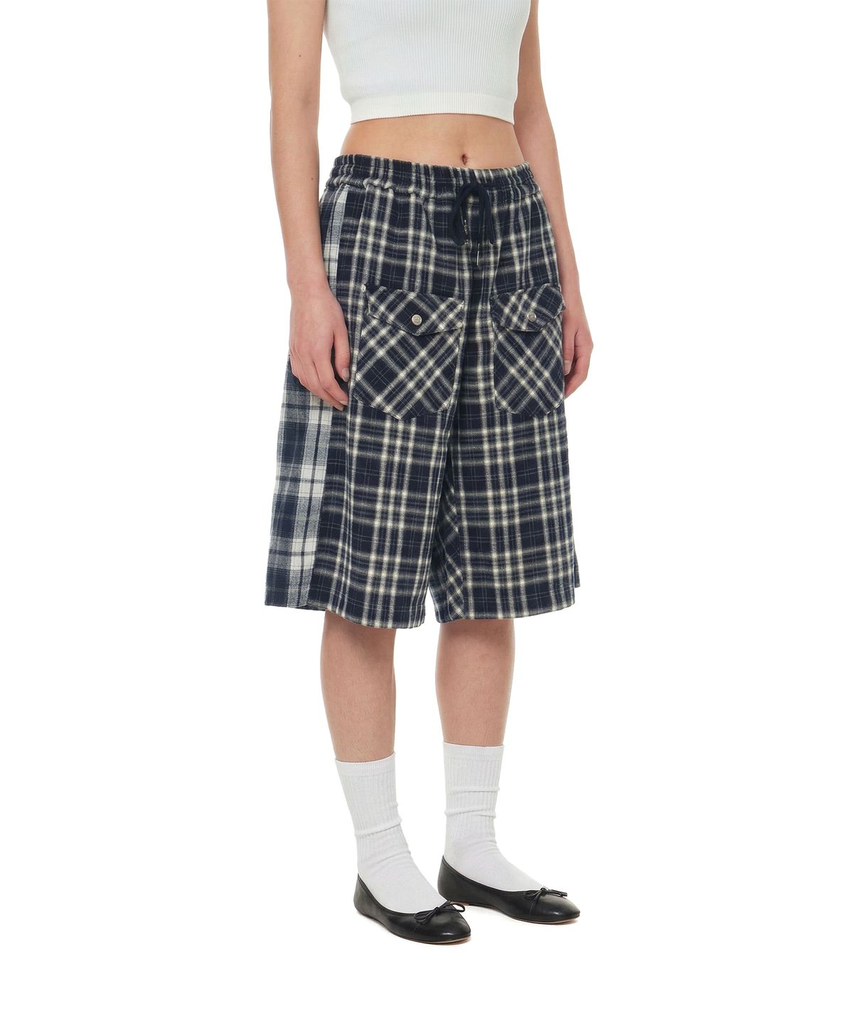 트렁크프로젝트(TRUNK PROJECT) Check Shorts_Navy