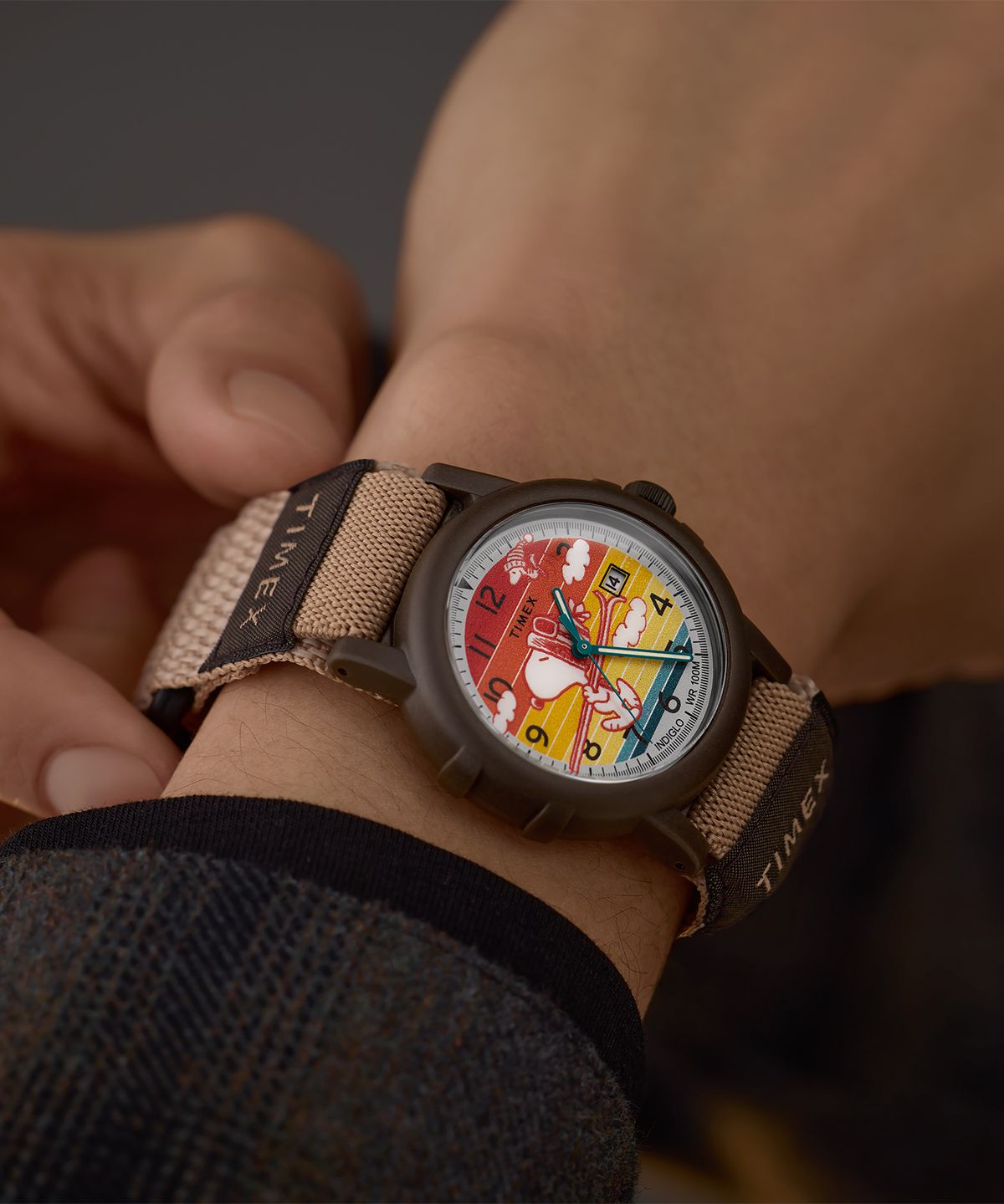 타이맥스(TIMEX) 타이맥스 x 피너츠 캠퍼 스키 인디글로 야광시계 38mm