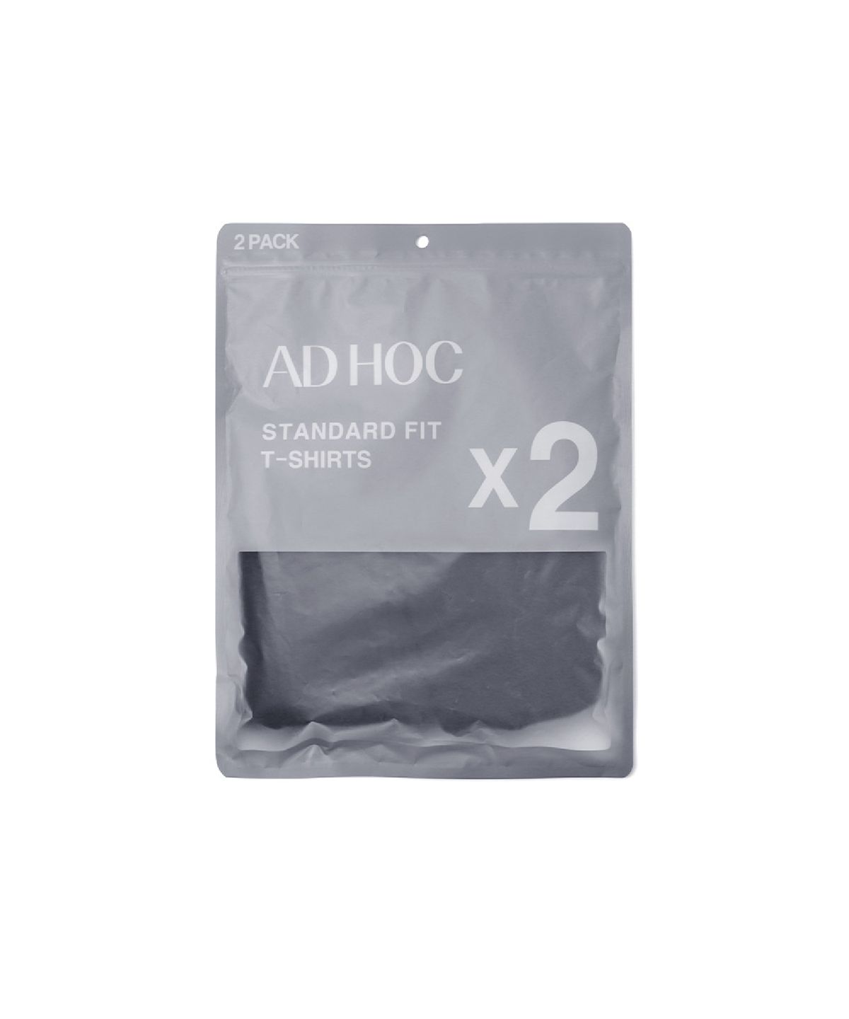 애드호크(ADHOC) 2PACK 남녀공용 스탠다드핏 반팔 티셔츠 (BLACK) (HCRST30)