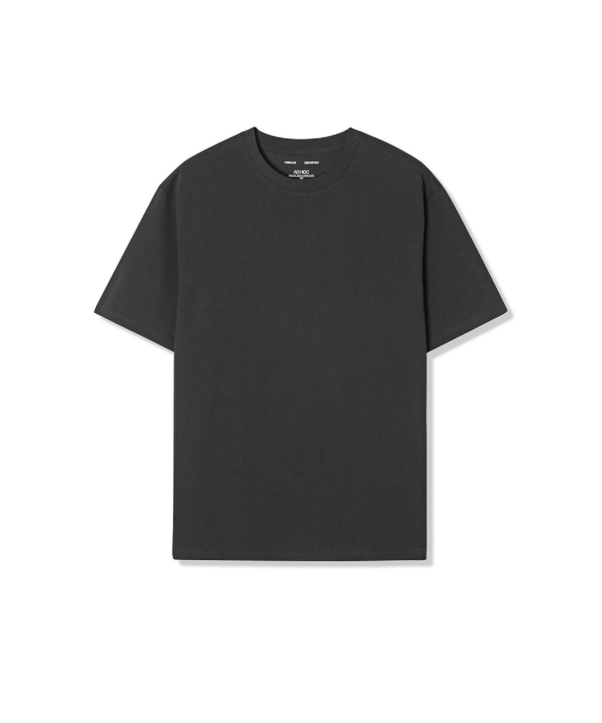 애드호크(ADHOC) 2PACK 남녀공용 스탠다드핏 반팔 티셔츠 (BLACK) (HCRST30)