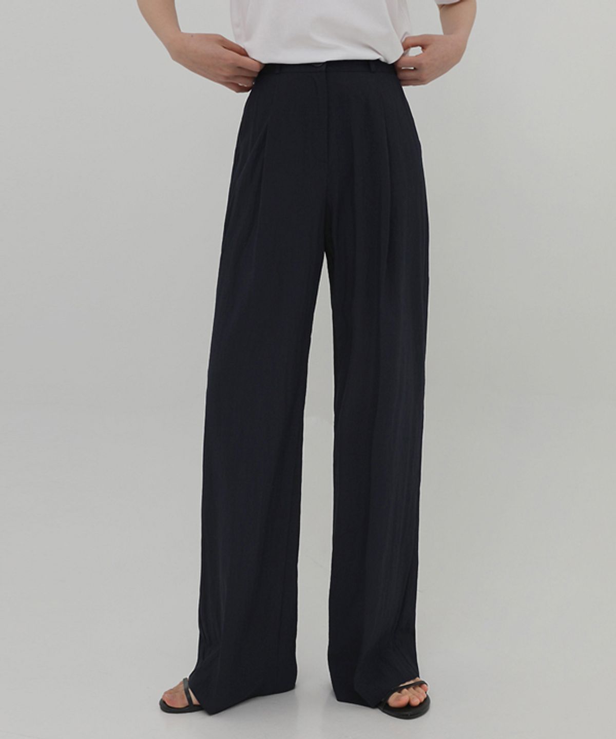 엘뮤즈(LMUSE) [150.160ver] WIDE SLACKS.011 -coolrayon70/2color/3size