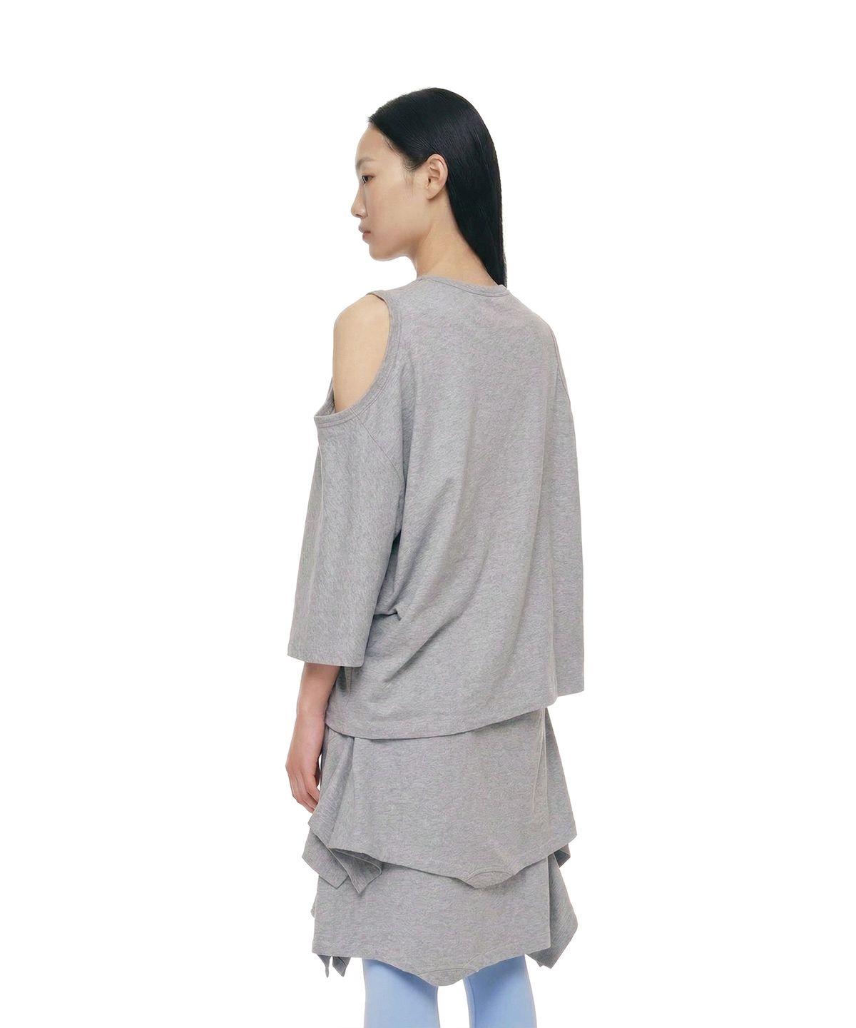 트렁크프로젝트(TRUNK PROJECT) Two-Way Crewneck T-Shirt_Grey