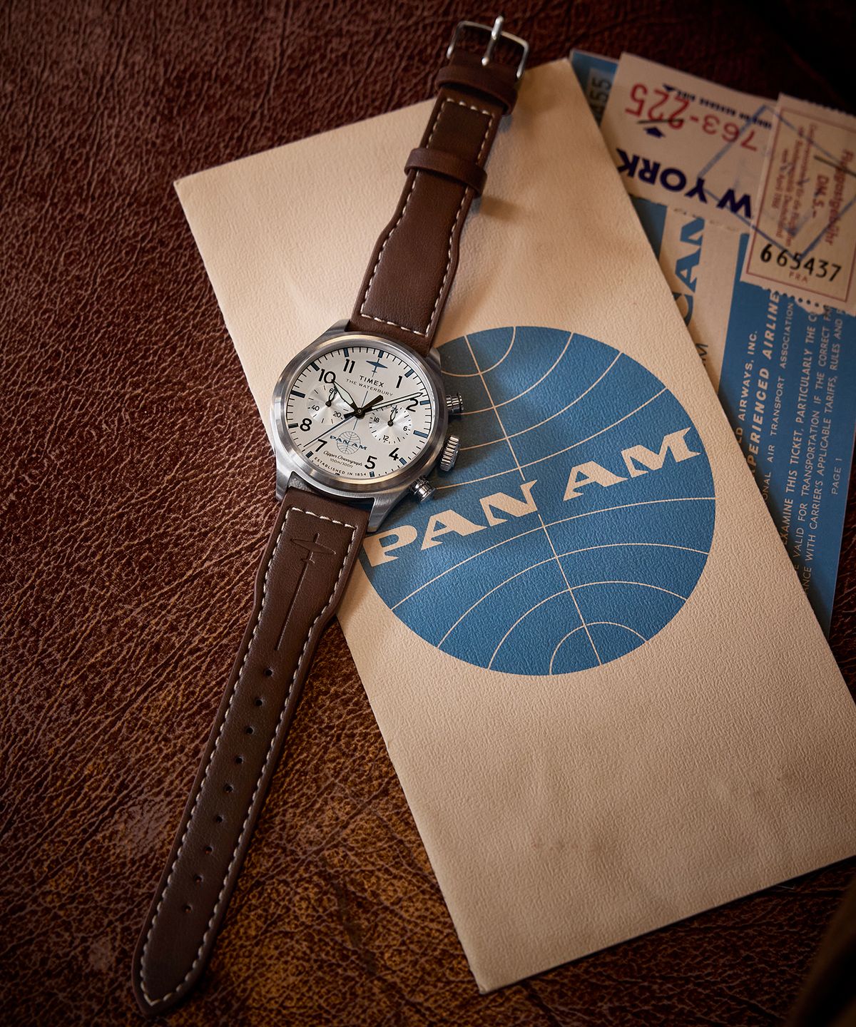 타이맥스(TIMEX) 타이맥스 x 팬암 워터베리 에이스 크로노그래프 남자손목시계 41mm