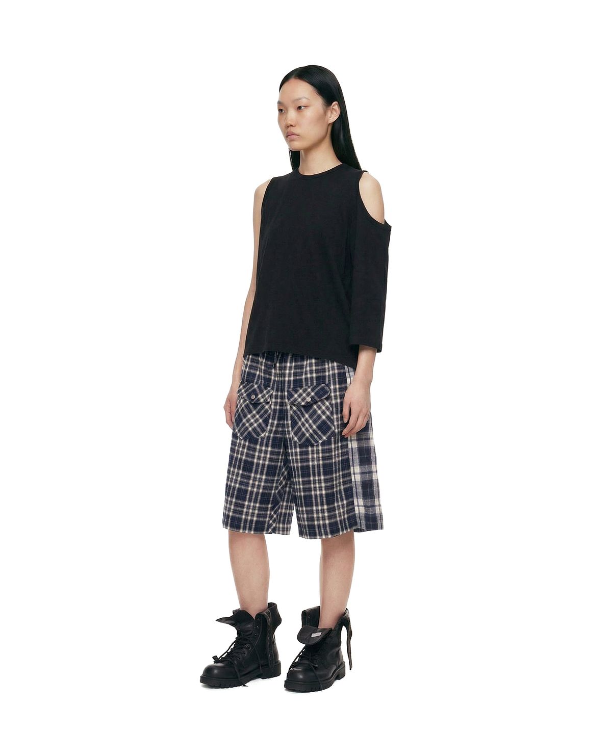트렁크프로젝트(TRUNK PROJECT) Two-Way Crewneck T-Shirt_Black