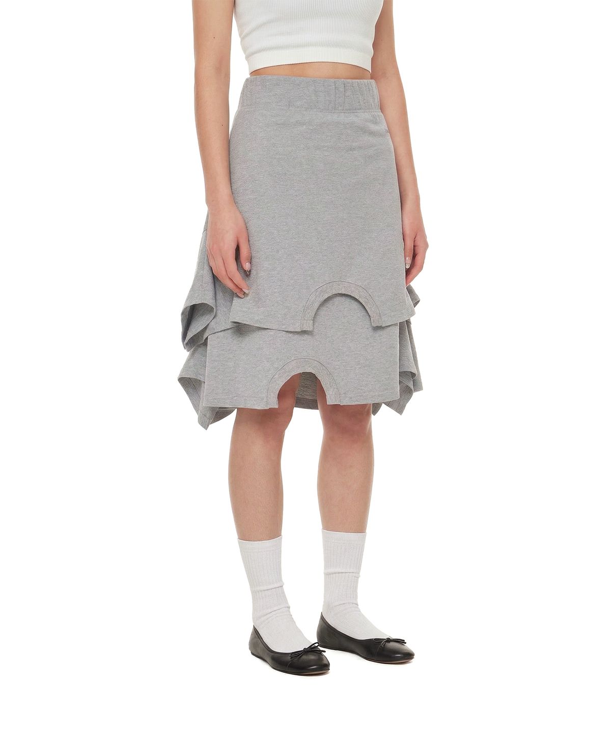 트렁크프로젝트(TRUNK PROJECT) Upside-Down Midi Skirt_Grey