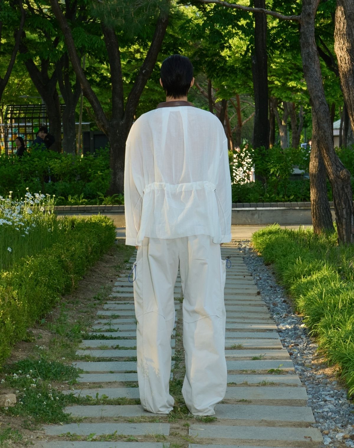 오디너리피플(ORDINARY PEOPLE) RE : LEATHER COLLAR FRENCH SHACKET [WHITE]