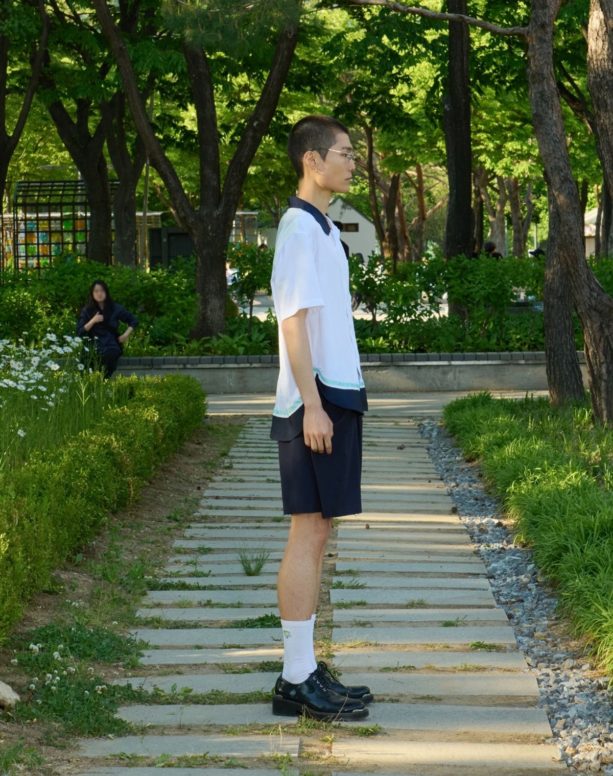 오디너리피플(ORDINARY PEOPLE) RE : Triple Tone Resort Shirt [WHITE]