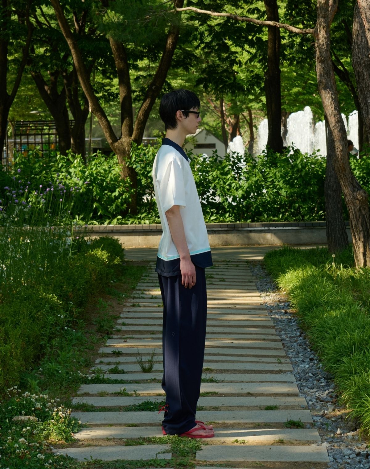 오디너리피플(ORDINARY PEOPLE) RE : Triple Tone Resort Shirt [WHITE]