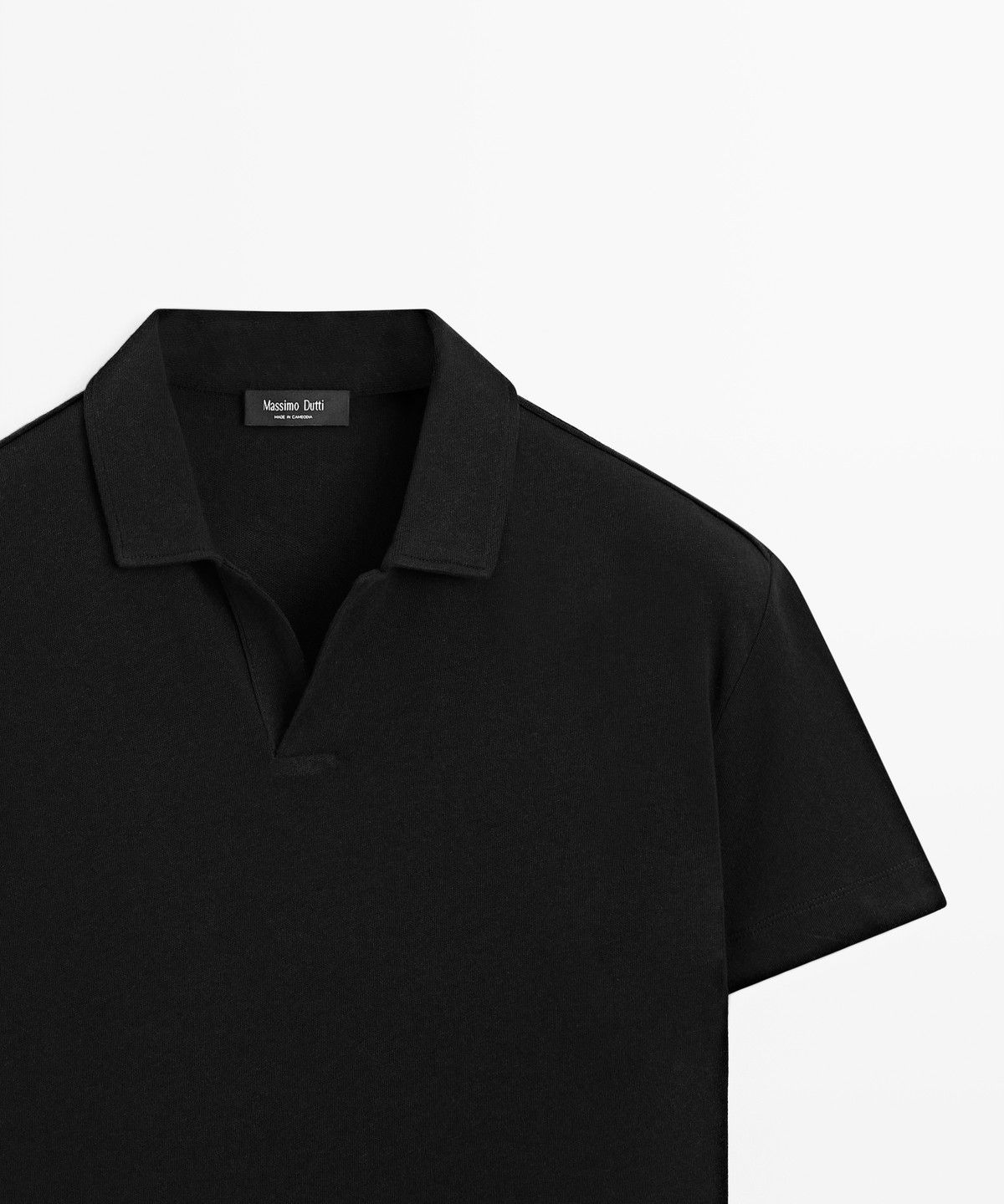 마시모두띠(MASSIMO DUTTI) 린넨 코튼 반팔 폴로셔츠