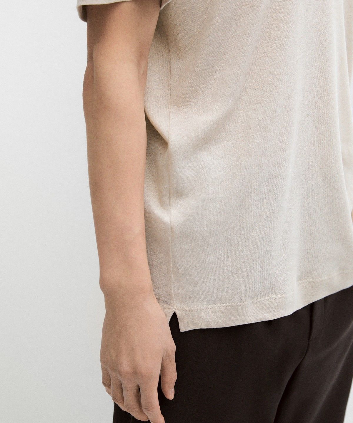마시모두띠(MASSIMO DUTTI) 린넨 코튼 반팔 폴로셔츠