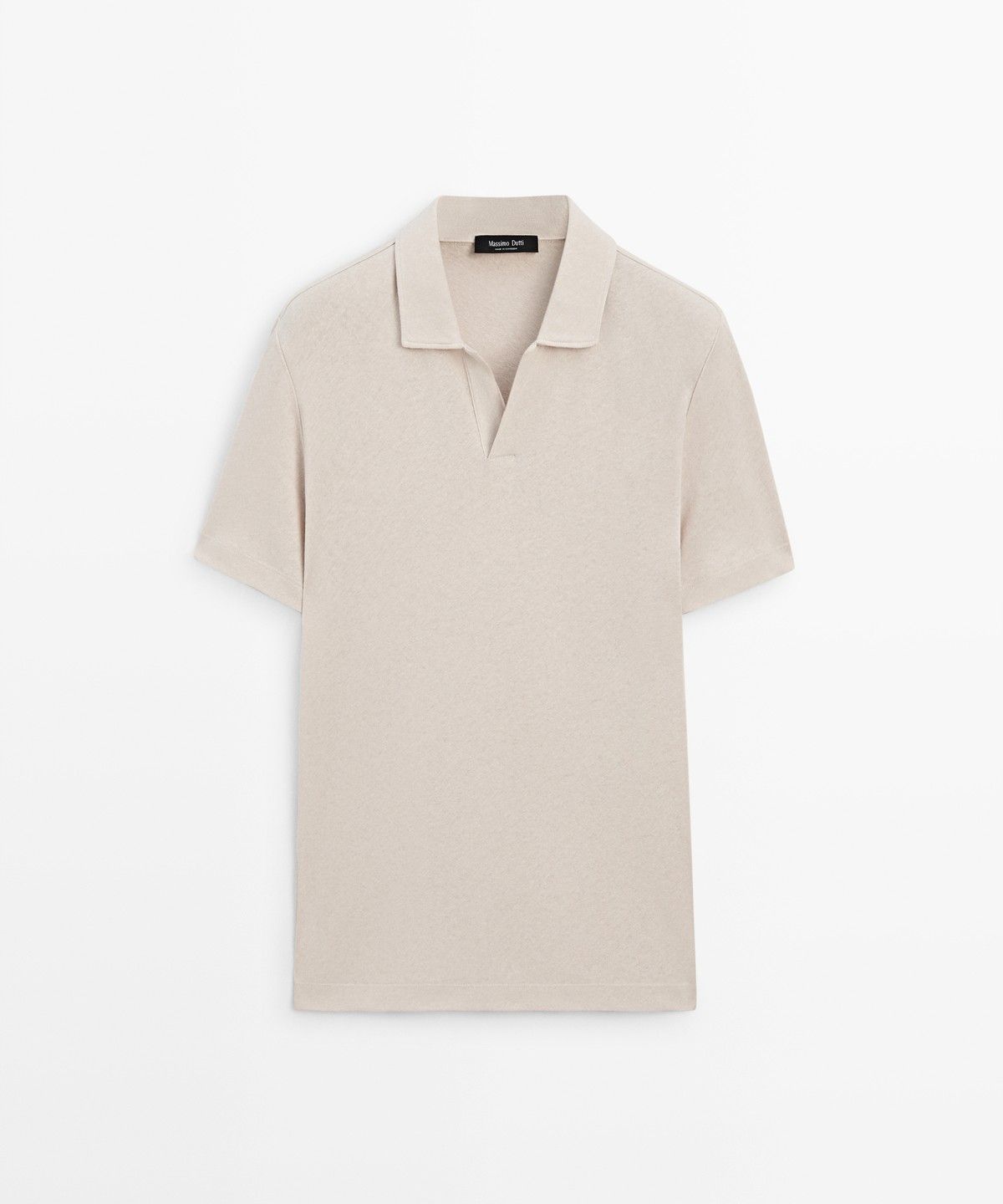 마시모두띠(MASSIMO DUTTI) 린넨 코튼 반팔 폴로셔츠
