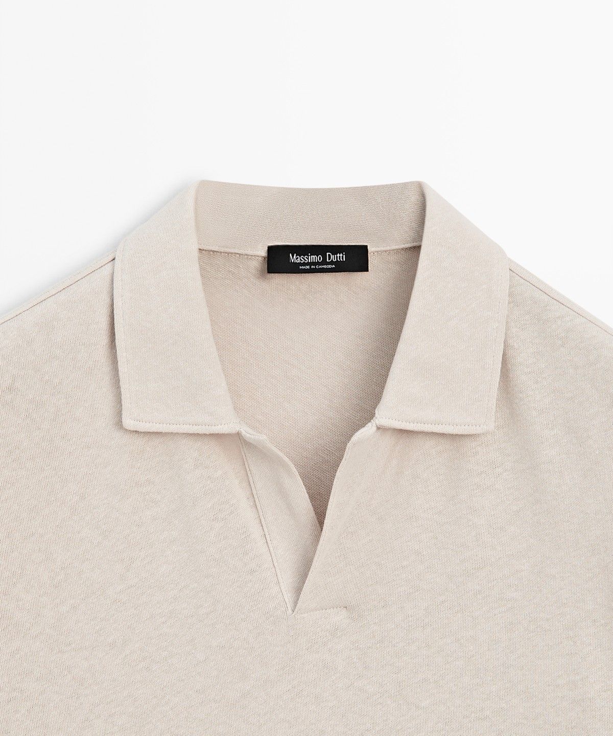 마시모두띠(MASSIMO DUTTI) 린넨 코튼 반팔 폴로셔츠