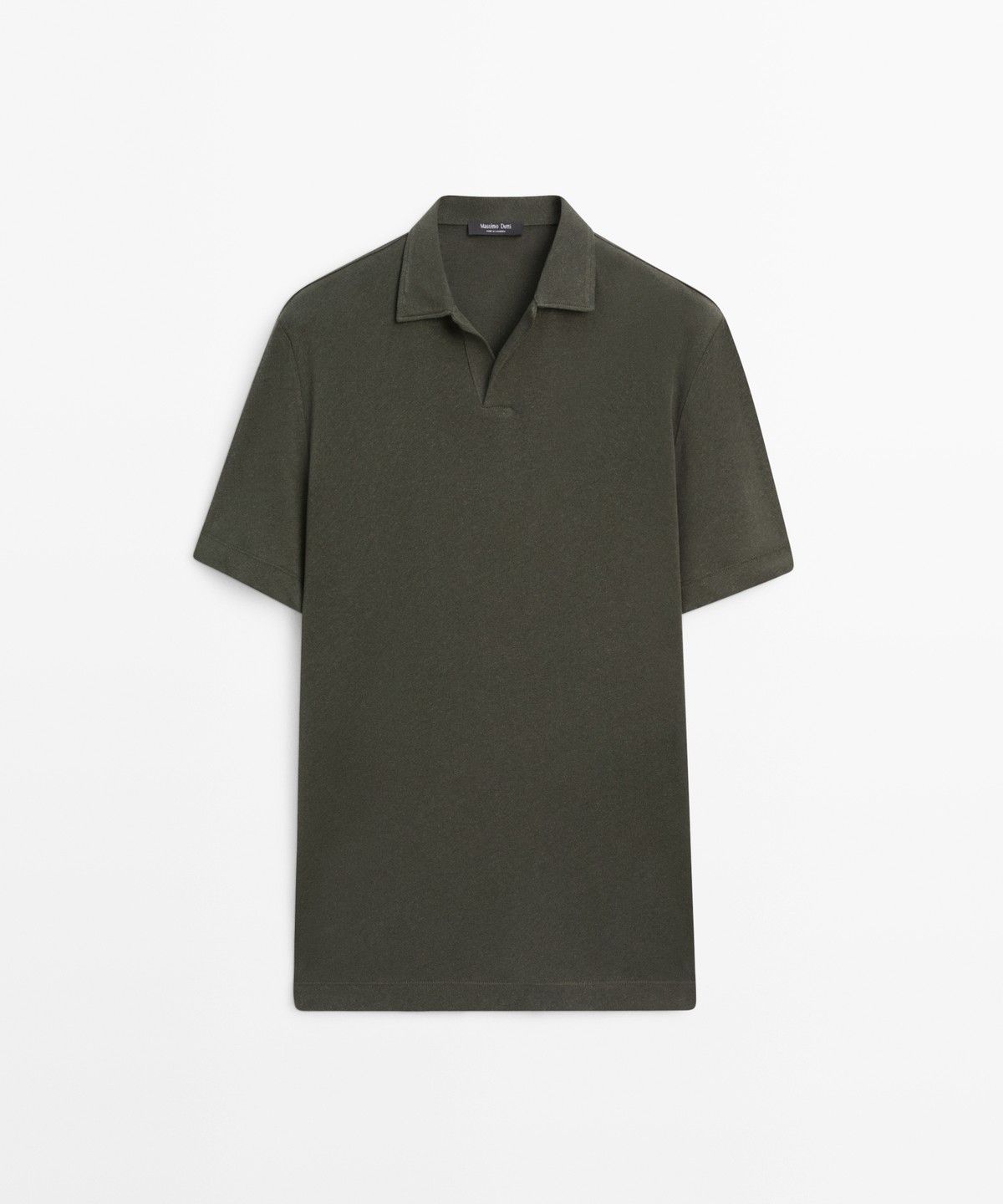 마시모두띠(MASSIMO DUTTI) 린넨 코튼 반팔 폴로셔츠
