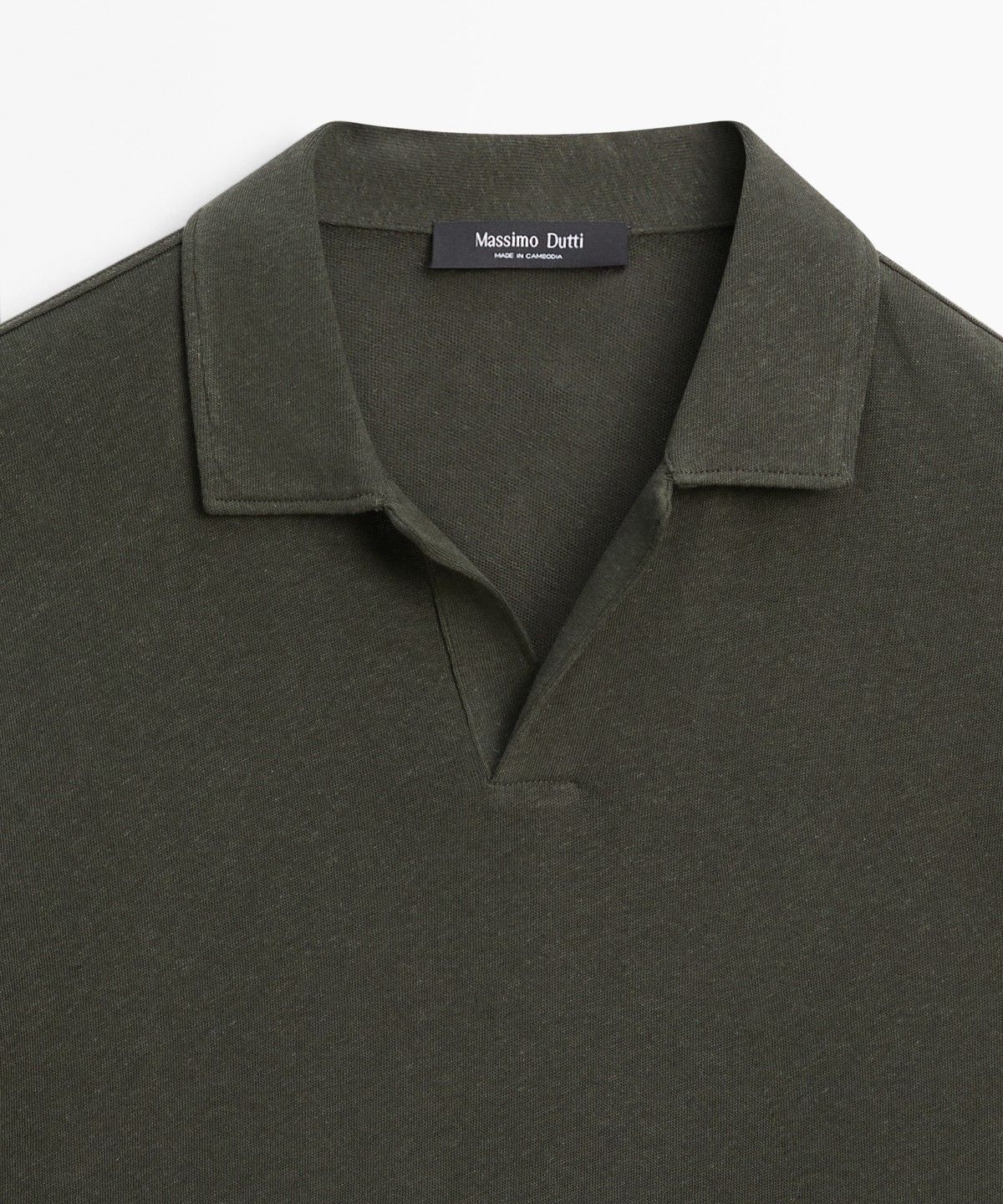 마시모두띠(MASSIMO DUTTI) 린넨 코튼 반팔 폴로셔츠