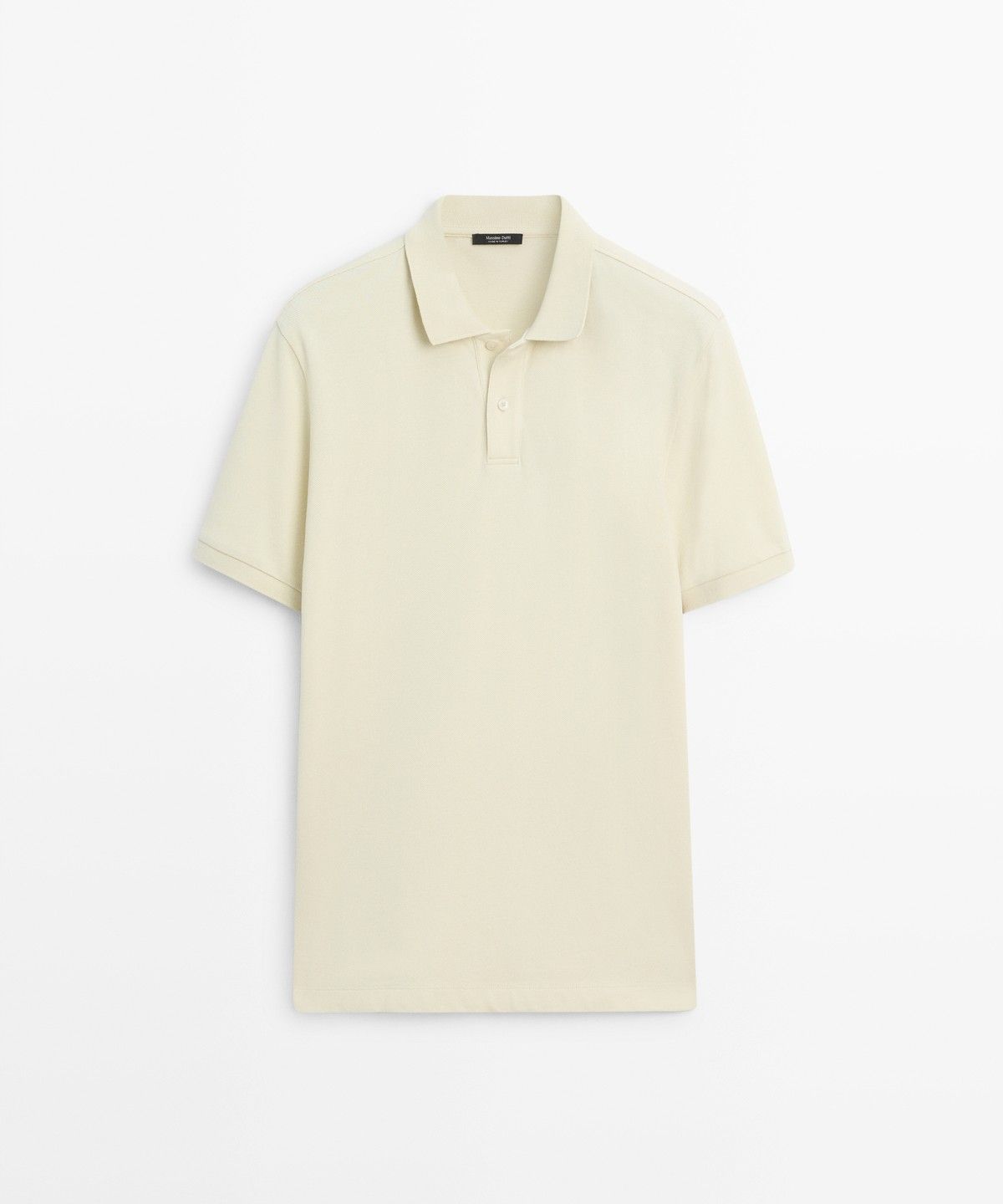 마시모두띠(MASSIMO DUTTI) 마이크로텍스처드 코튼 피케 폴로 셔츠