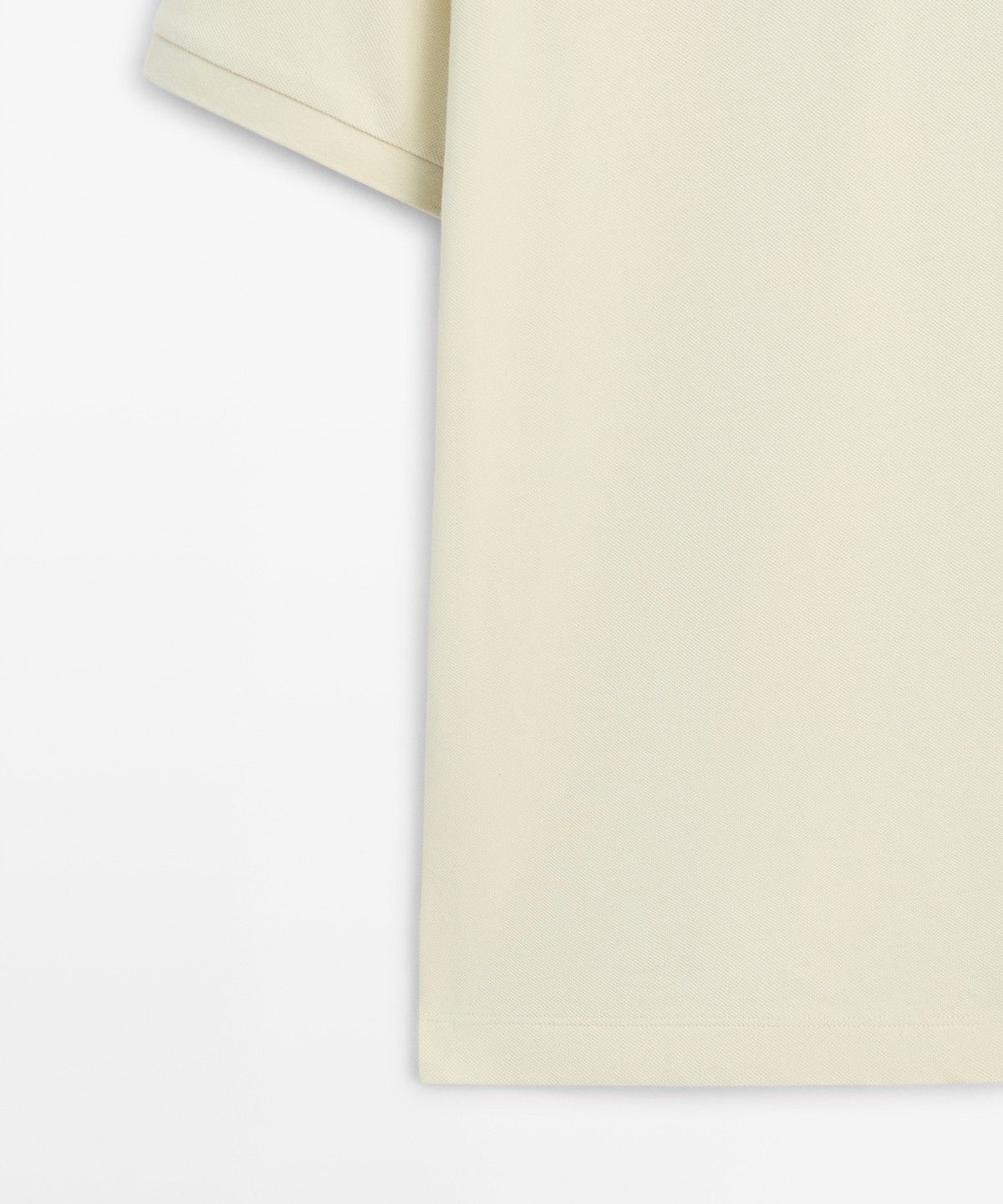 마시모두띠(MASSIMO DUTTI) 마이크로텍스처드 코튼 피케 폴로 셔츠