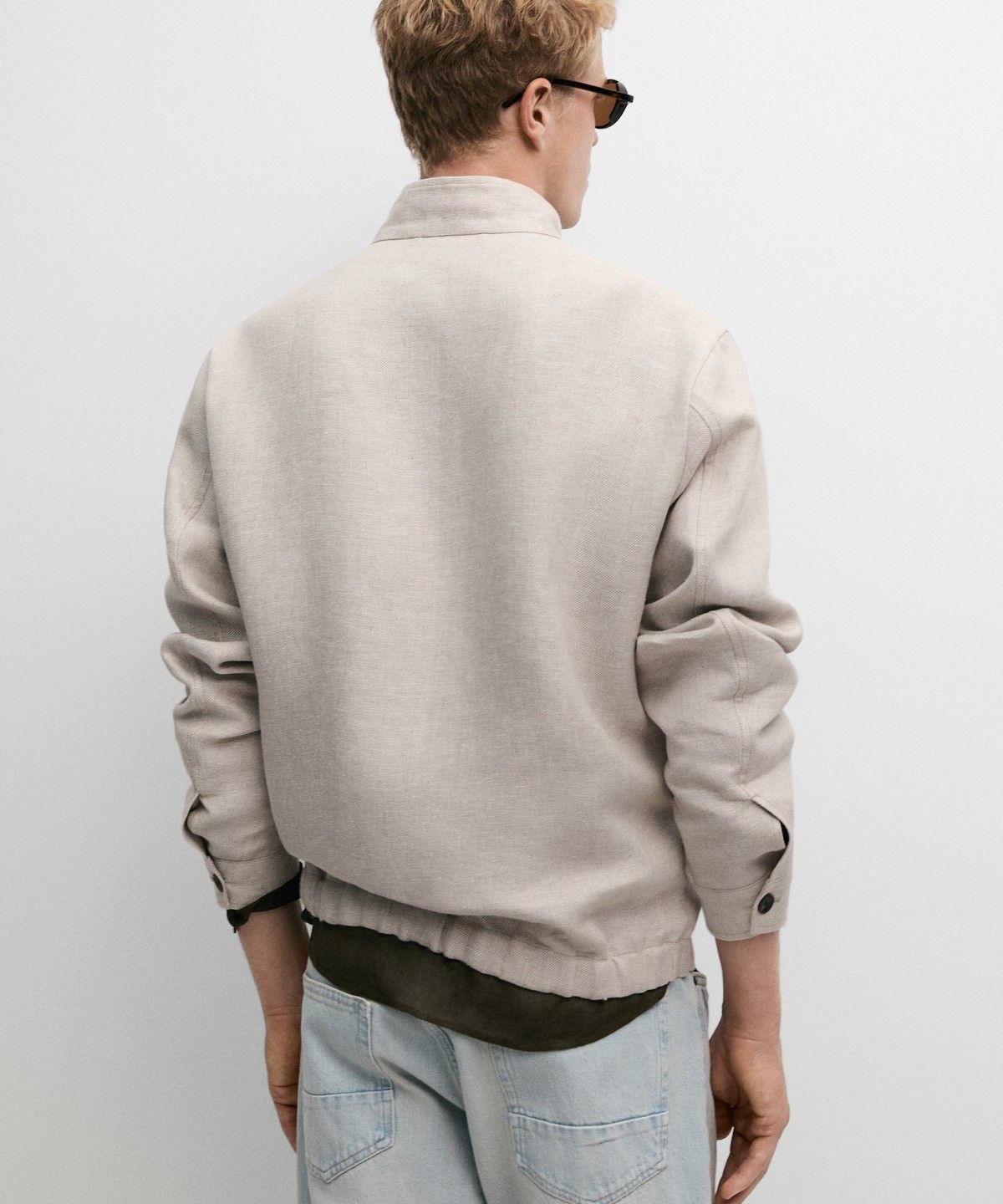마시모두띠(MASSIMO DUTTI) 100% 린넨 토탈 룩 포켓 재킷