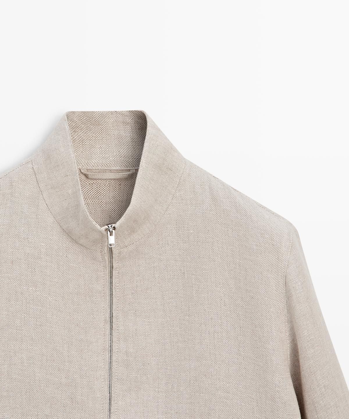 마시모두띠(MASSIMO DUTTI) 100% 린넨 토탈 룩 포켓 재킷