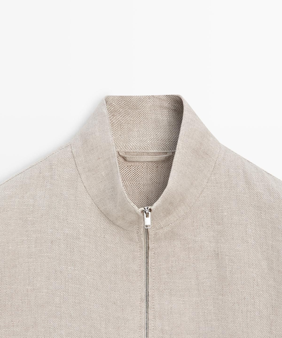 마시모두띠(MASSIMO DUTTI) 100% 린넨 토탈 룩 포켓 재킷