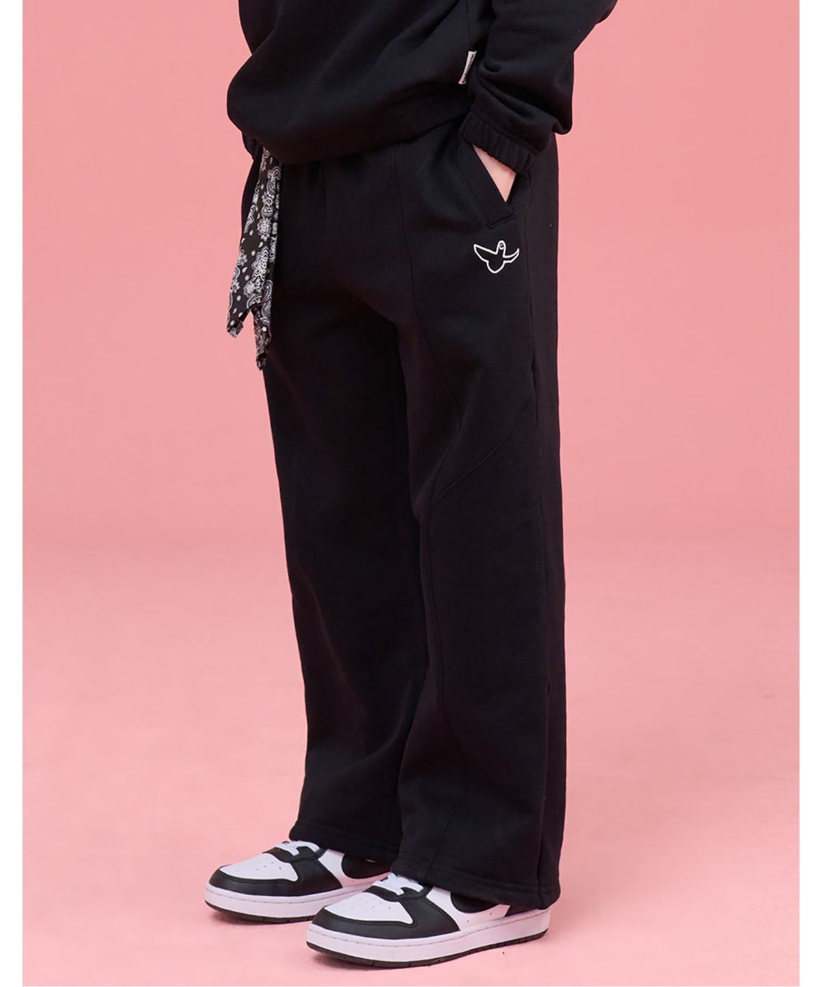 마크곤잘레스 키즈(MARK GONZALES KIDS) 엔젤 스트링 일자 팬츠_블랙_MG61PJ02BK