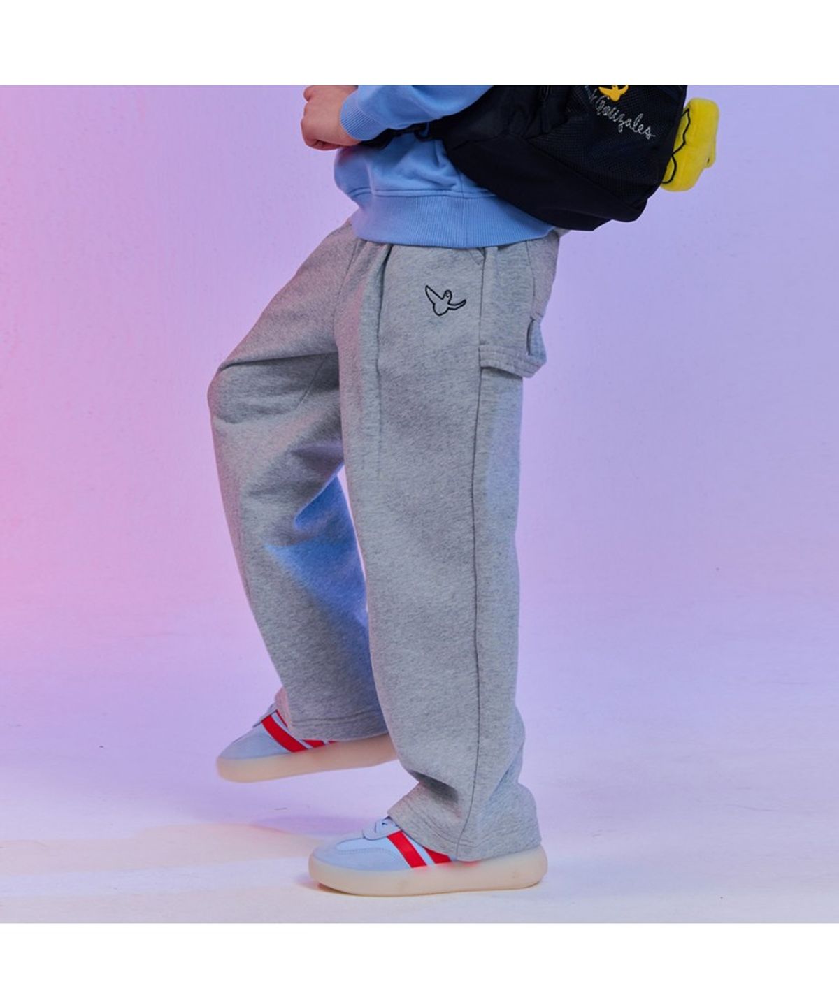 마크곤잘레스 키즈(MARK GONZALES KIDS) 엔젤 포켓 핀턱 팬츠_멜란지그레이_MG61PJ04MG