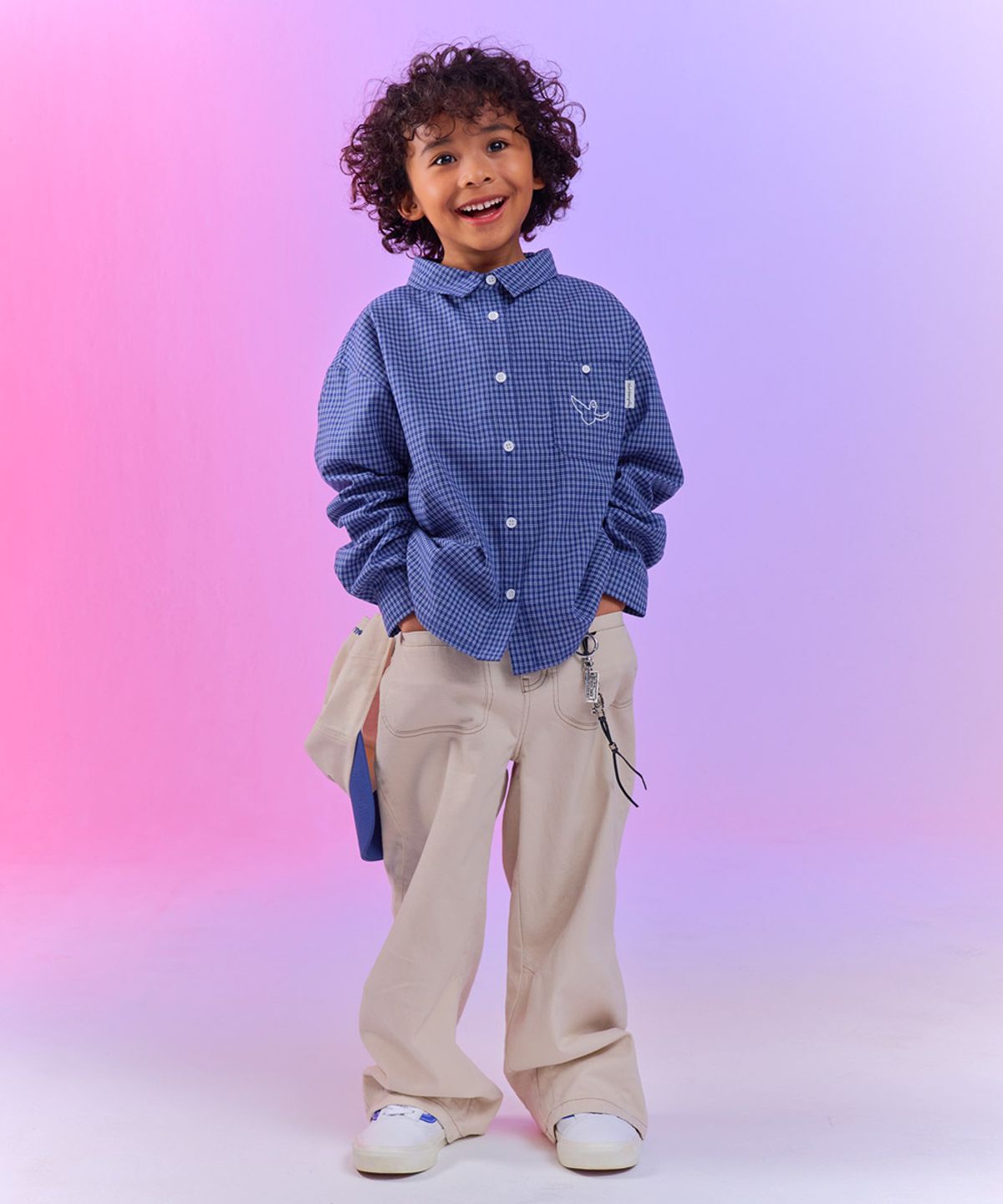 마크곤잘레스 키즈(MARK GONZALES KIDS) 엔젤 벌룬 면 트윌 팬츠_크림_MG61PT03CM