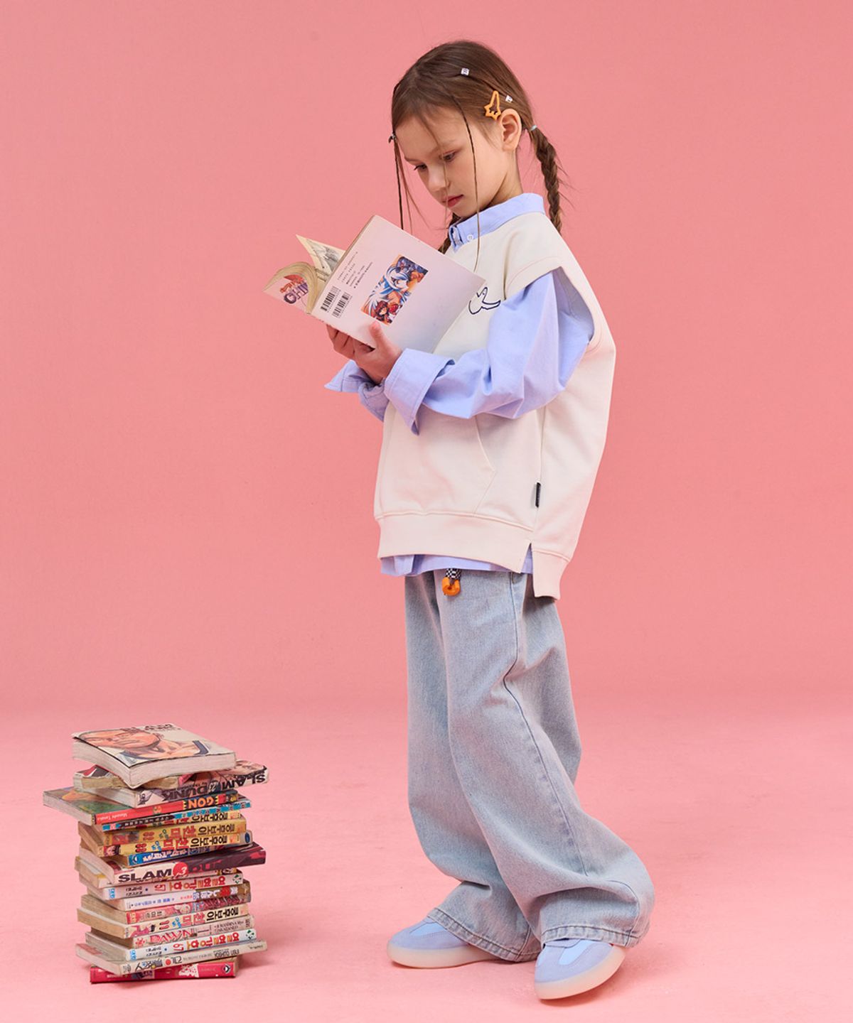 마크곤잘레스 키즈(MARK GONZALES KIDS) 엔젤 포켓 셔츠_라이트블루_MG61SH01LB