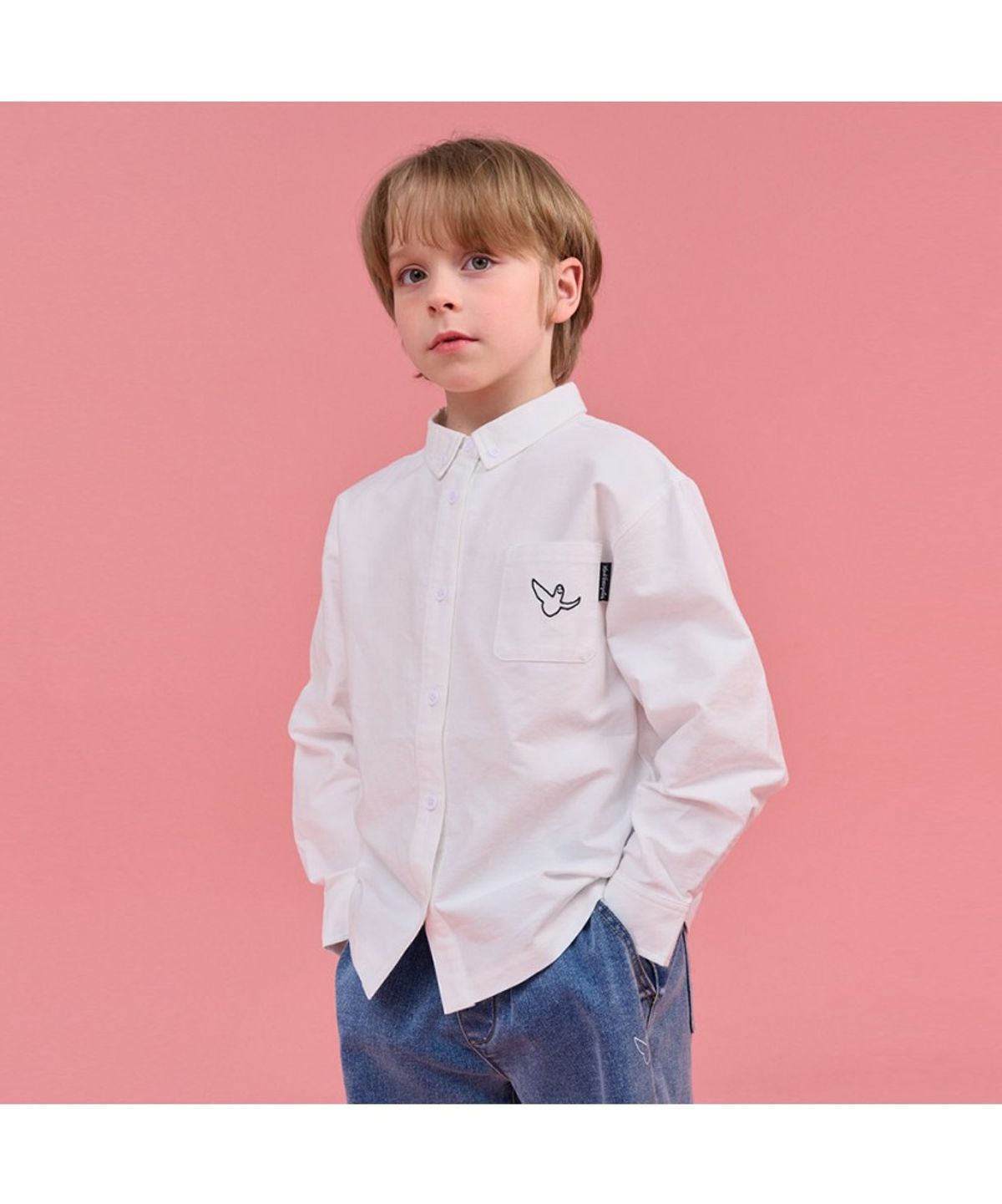 마크곤잘레스 키즈(MARK GONZALES KIDS) 엔젤 포켓 셔츠_화이트_MG61SH01WH