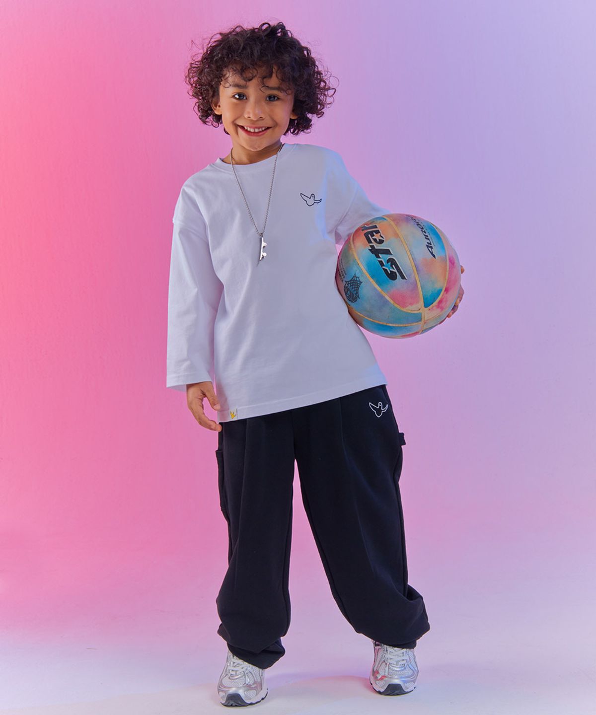 마크곤잘레스 키즈(MARK GONZALES KIDS) 엔젤 오리지널 7부 슬리브 티셔츠_화이트_MG61TL02WH