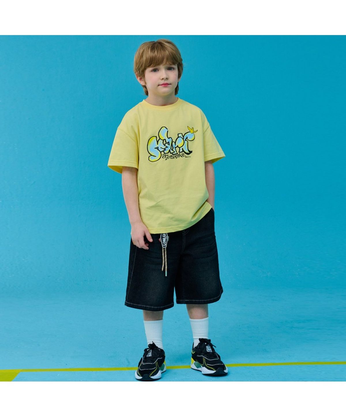 마크곤잘레스 키즈(MARK GONZALES KIDS) 마곤 베이직 데님 팬츠_블랙_MG62HD01BK