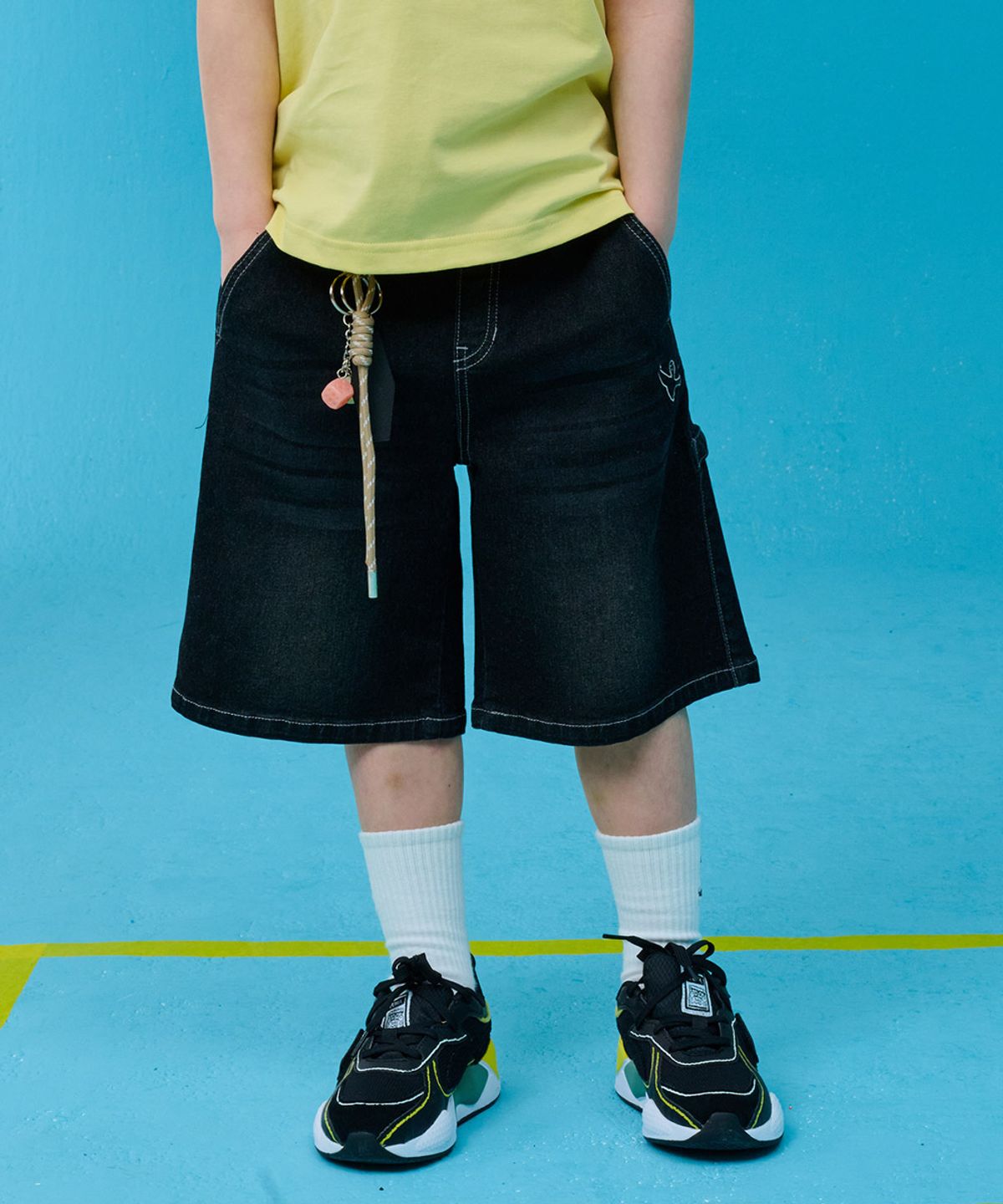 마크곤잘레스 키즈(MARK GONZALES KIDS) 마곤 베이직 데님 팬츠_블랙_MG62HD01BK