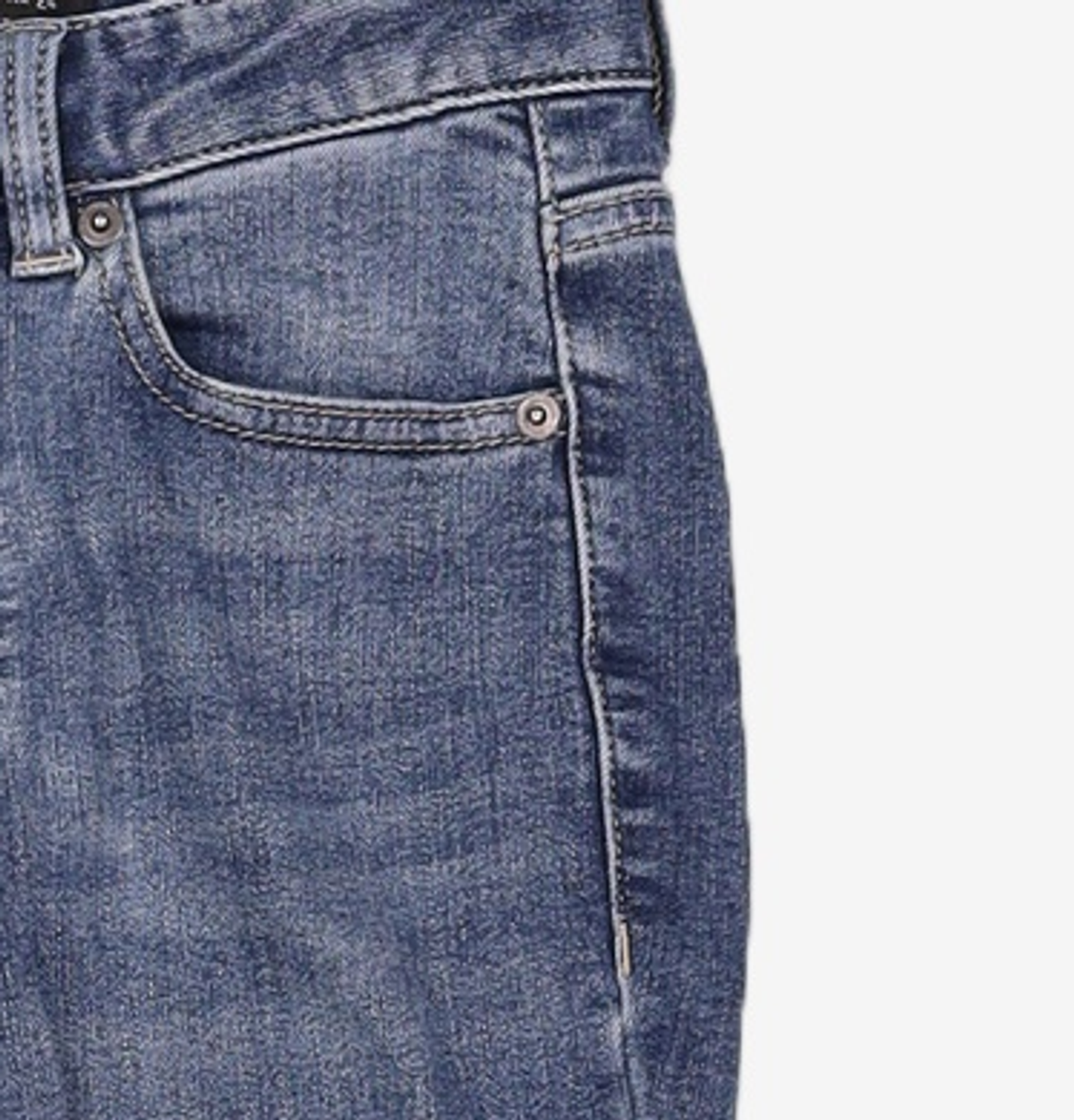 미쏘(MIXXO) 앞절개 포인트 슬림부츠컷 데님 MIWTJC114J 24