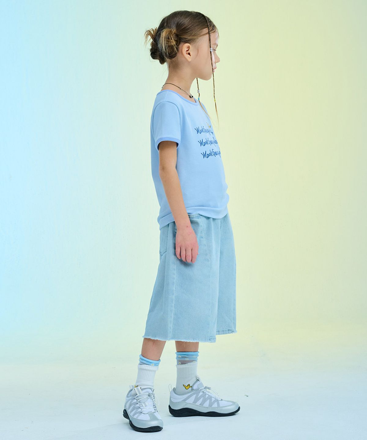 마크곤잘레스 키즈(MARK GONZALES KIDS) 엔젤 절개 데님팬츠_라이트블루_MG62HD03LB