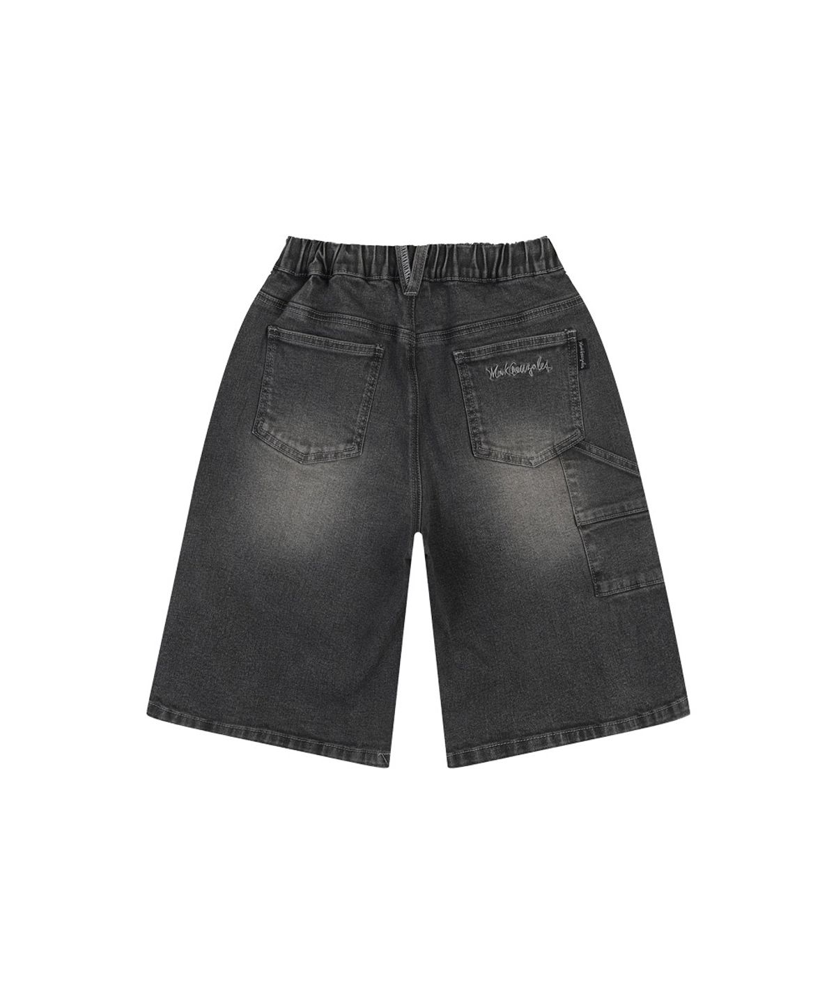 마크곤잘레스 키즈(MARK GONZALES KIDS) 엔젤 버뮤다 데님팬츠_블랙_MG62HD06BK