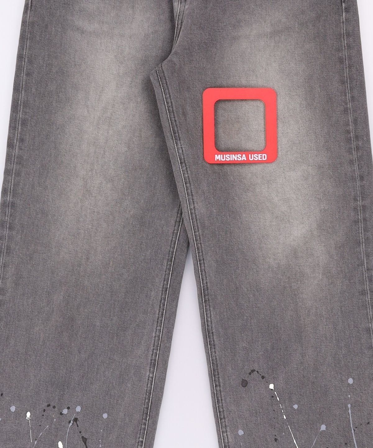 메종미네드(MAISON MINED) PAINTING CROPPED WIDE DENIM GREY 46