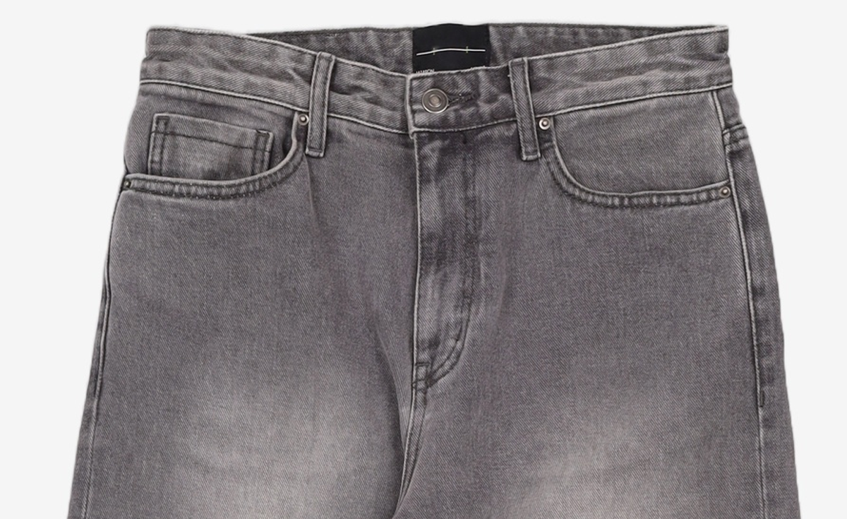 메종미네드(MAISON MINED) PAINTING CROPPED WIDE DENIM GREY 46