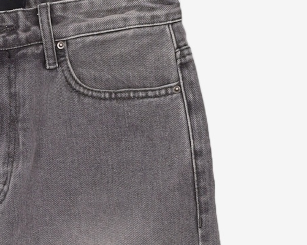 메종미네드(MAISON MINED) PAINTING CROPPED WIDE DENIM GREY 46