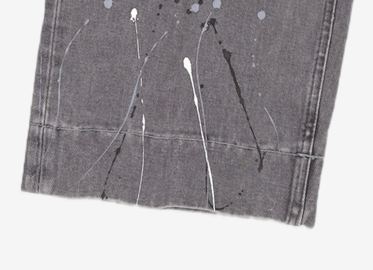 메종미네드(MAISON MINED) PAINTING CROPPED WIDE DENIM GREY 46