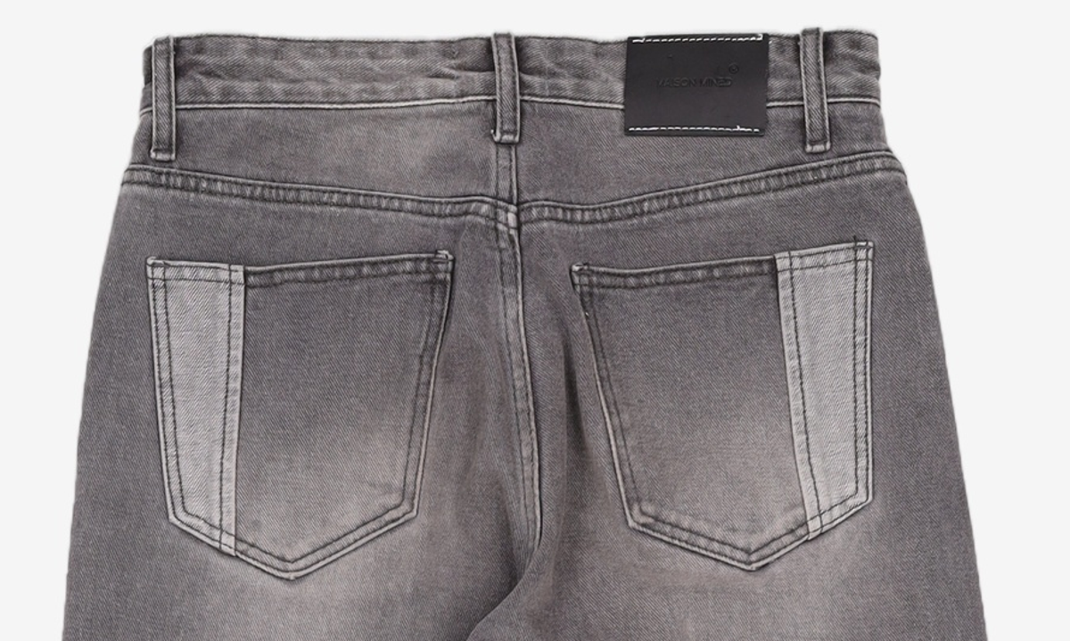 메종미네드(MAISON MINED) PAINTING CROPPED WIDE DENIM GREY 46