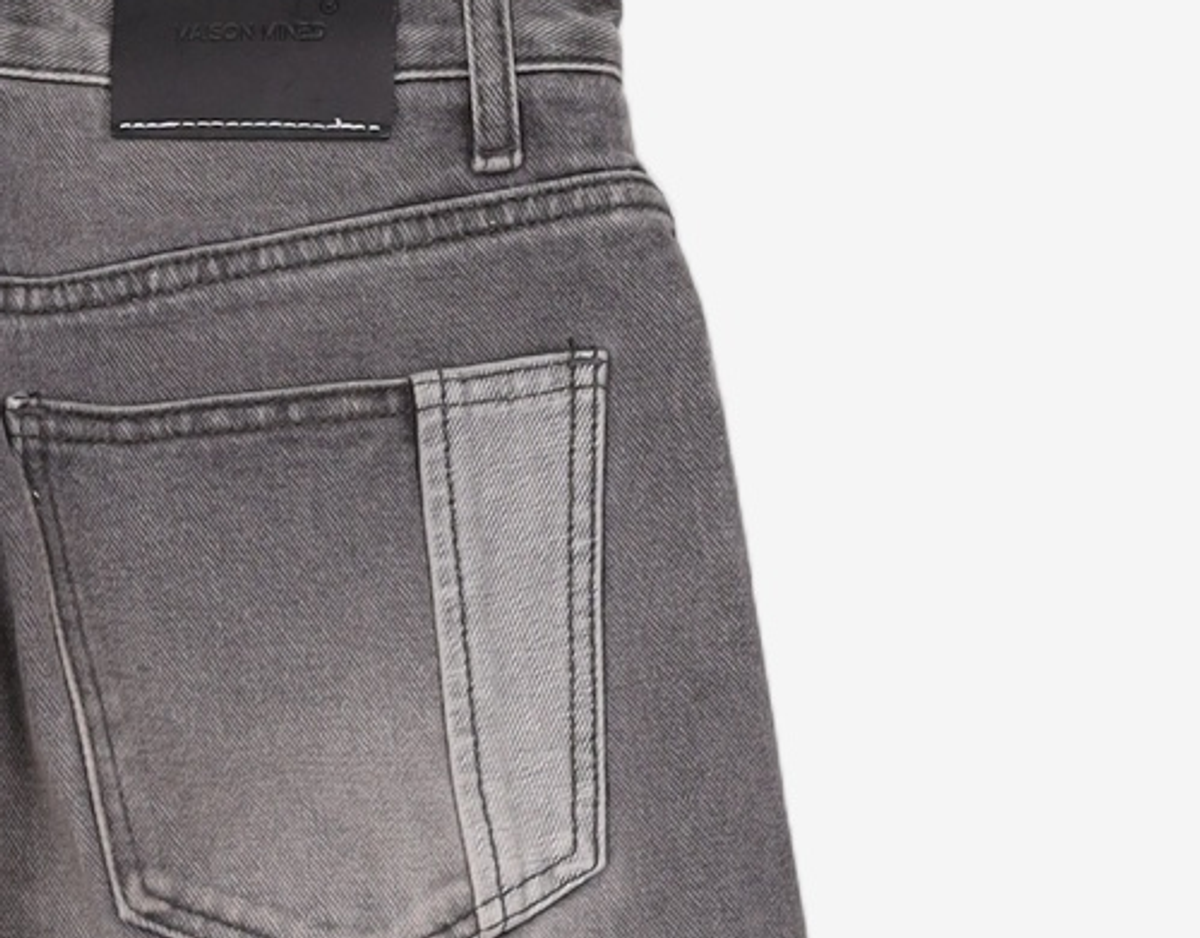 메종미네드(MAISON MINED) PAINTING CROPPED WIDE DENIM GREY 46
