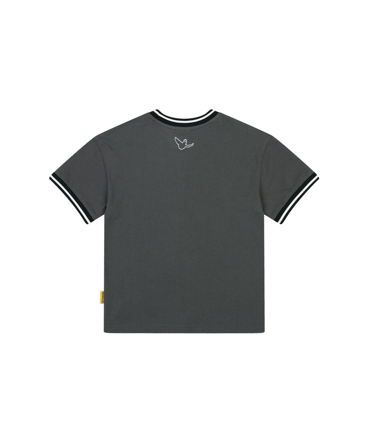 마크곤잘레스 키즈(MARK GONZALES KIDS) 배색 립 엔젤 반팔티셔츠_다크그레이_MG62TS07DG