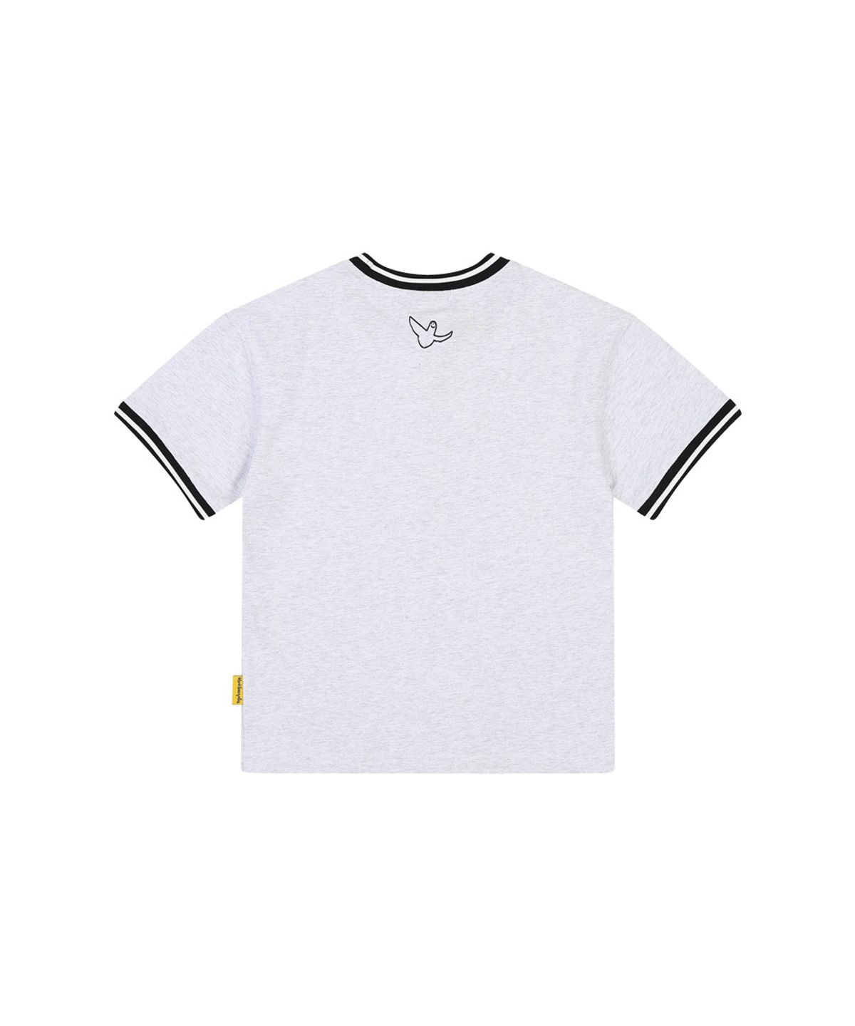 마크곤잘레스 키즈(MARK GONZALES KIDS) 배색 립 엔젤 반팔티셔츠_멜란지그레이_MG62TS07MG