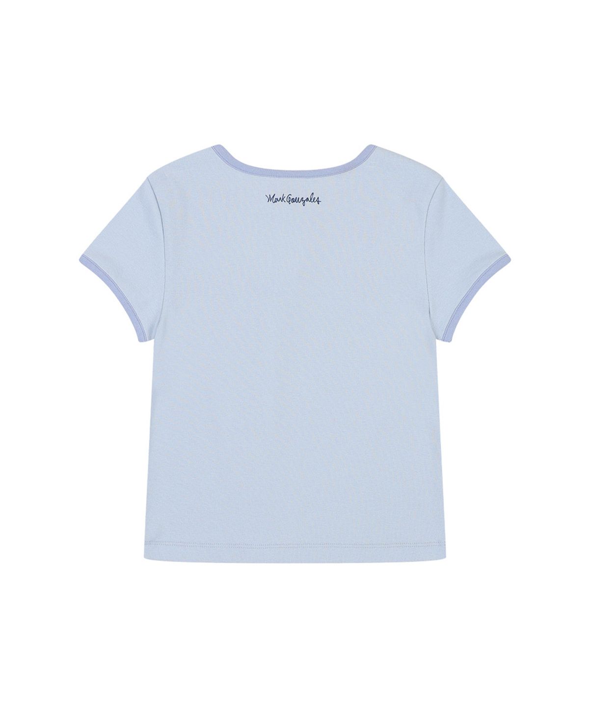 마크곤잘레스 키즈(MARK GONZALES KIDS) 엔젤링 슬림 링거 티셔츠_블루_MG62TS52BL