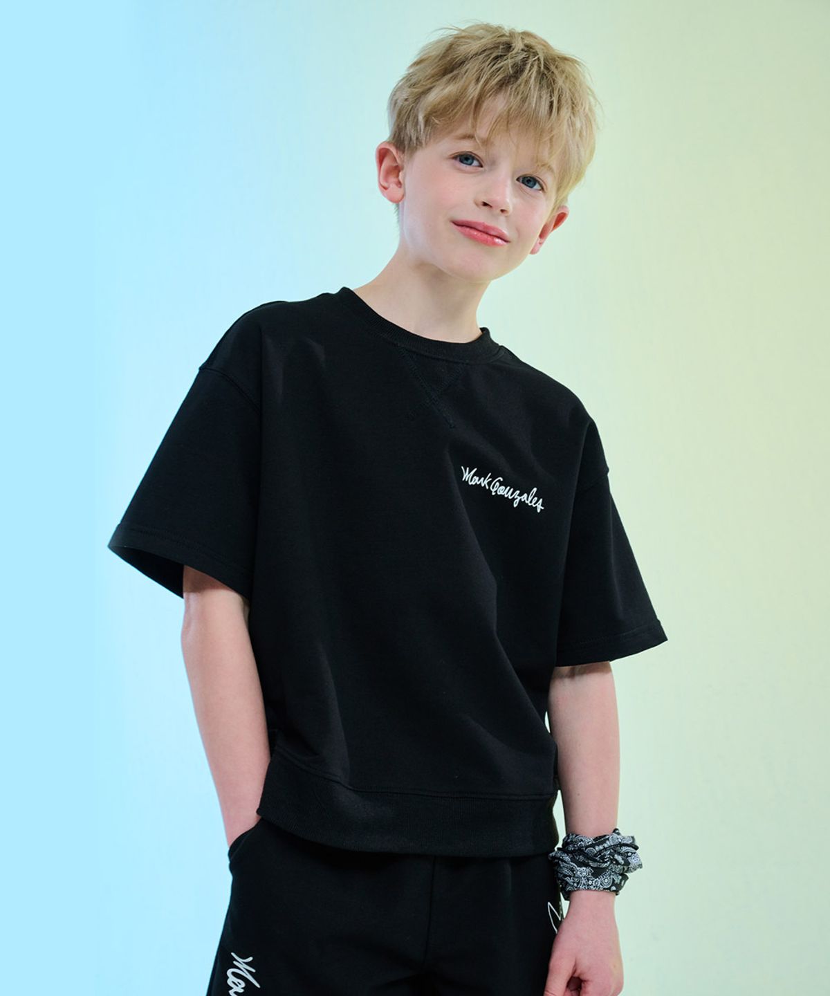 마크곤잘레스 키즈(MARK GONZALES KIDS) 마곤 맨투맨 셋업_네이비_MG62UP02NA