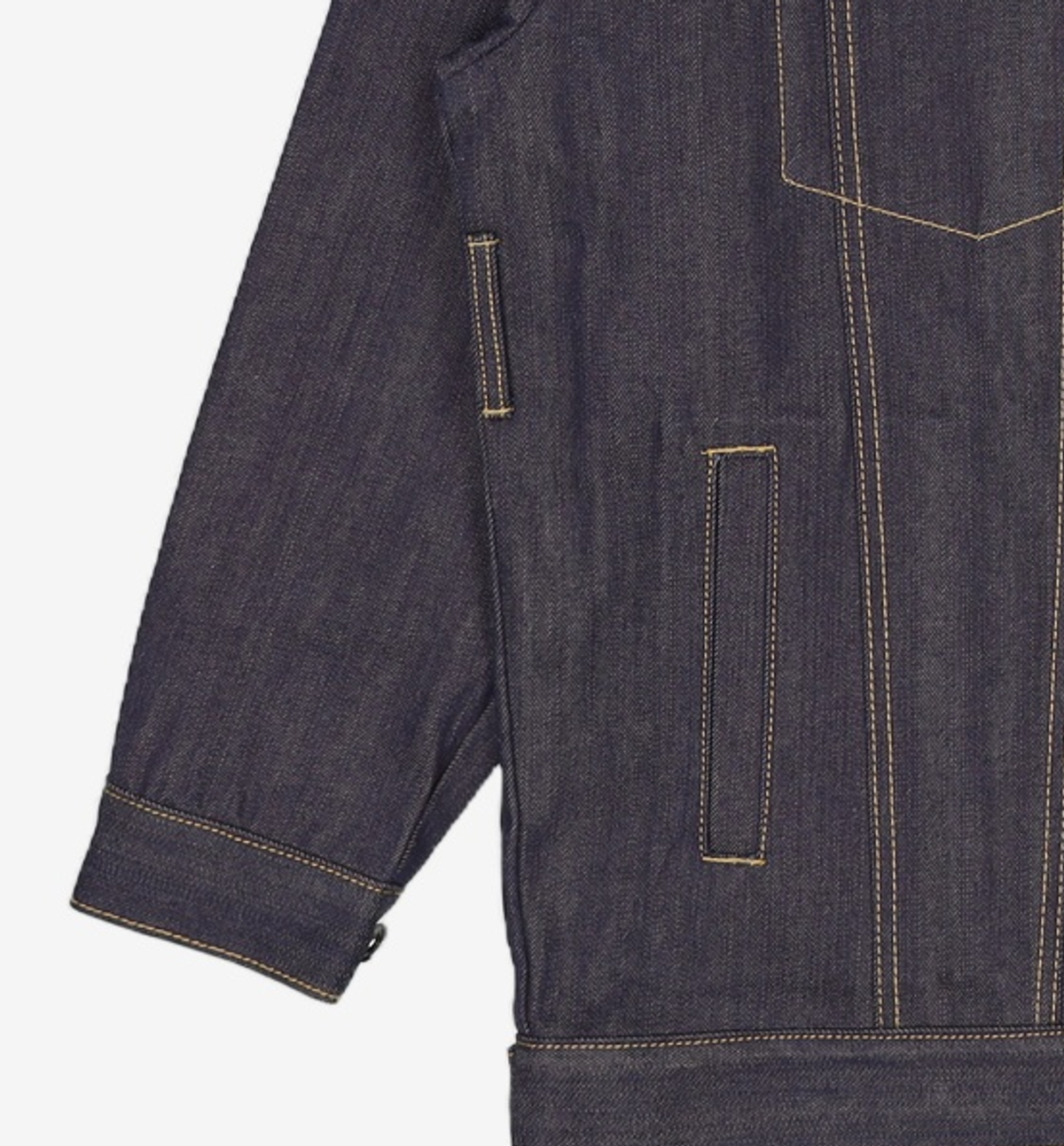 메종미네드(MAISON MINED) CARBON INDIGO BELTED DENIM TRUCKER L