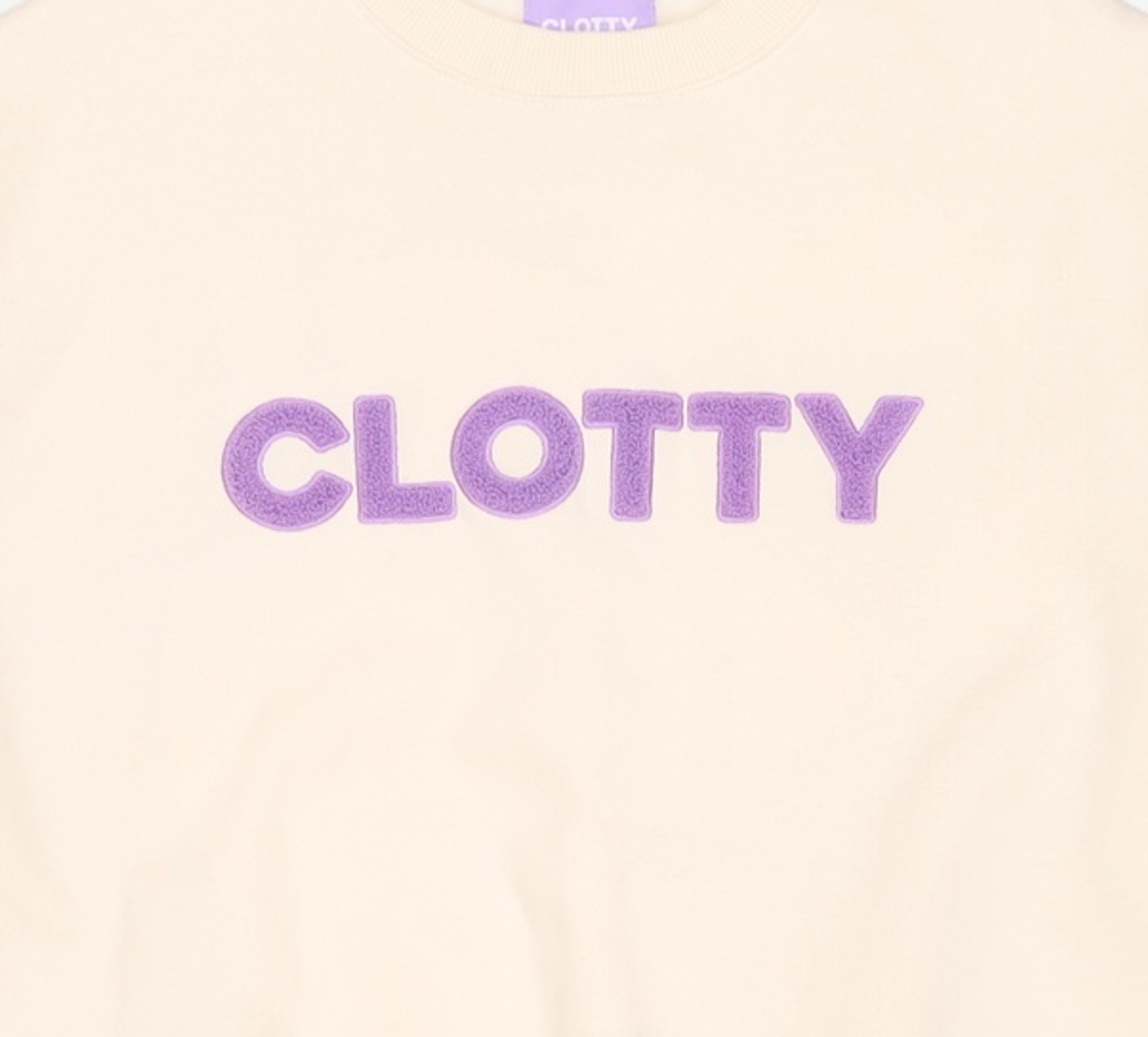 클로티(CLOTTY) BIG LOGO POINT SWEAT-SHIRT CREAM(CY2AFFM440A) FREE