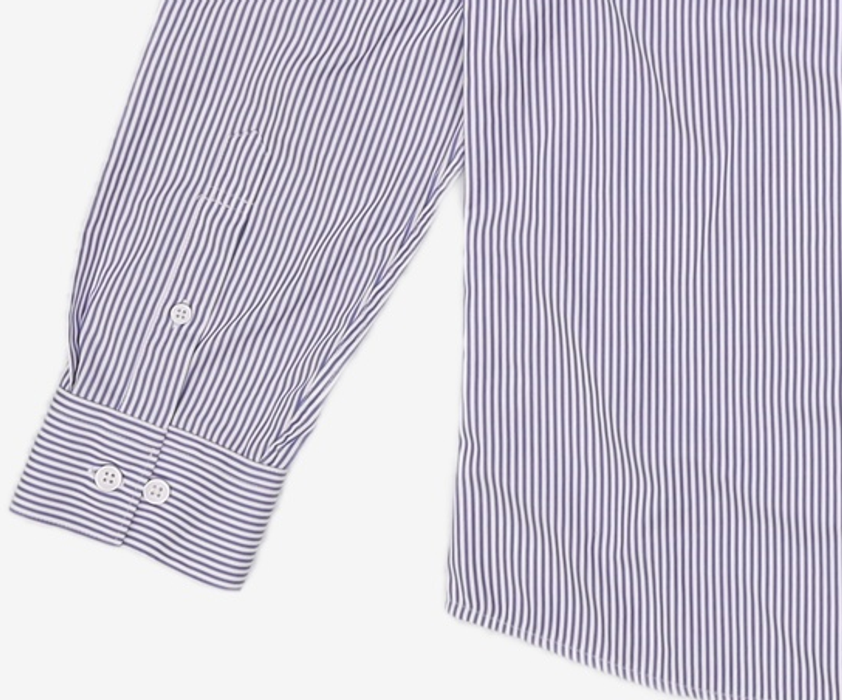 에스티코(STCO) Light&Soft SHIRTS_네이비 스트라이프 (슬림핏) 105